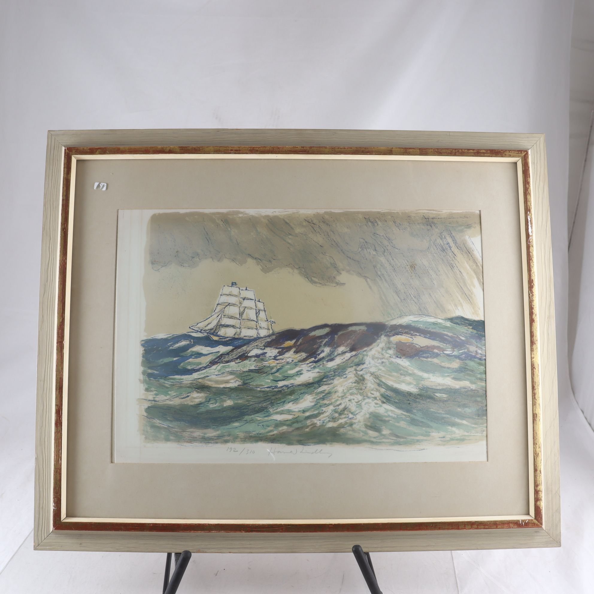 Färglitografi, Harald Lindberg, (1901-1976). Endast avhämtning.