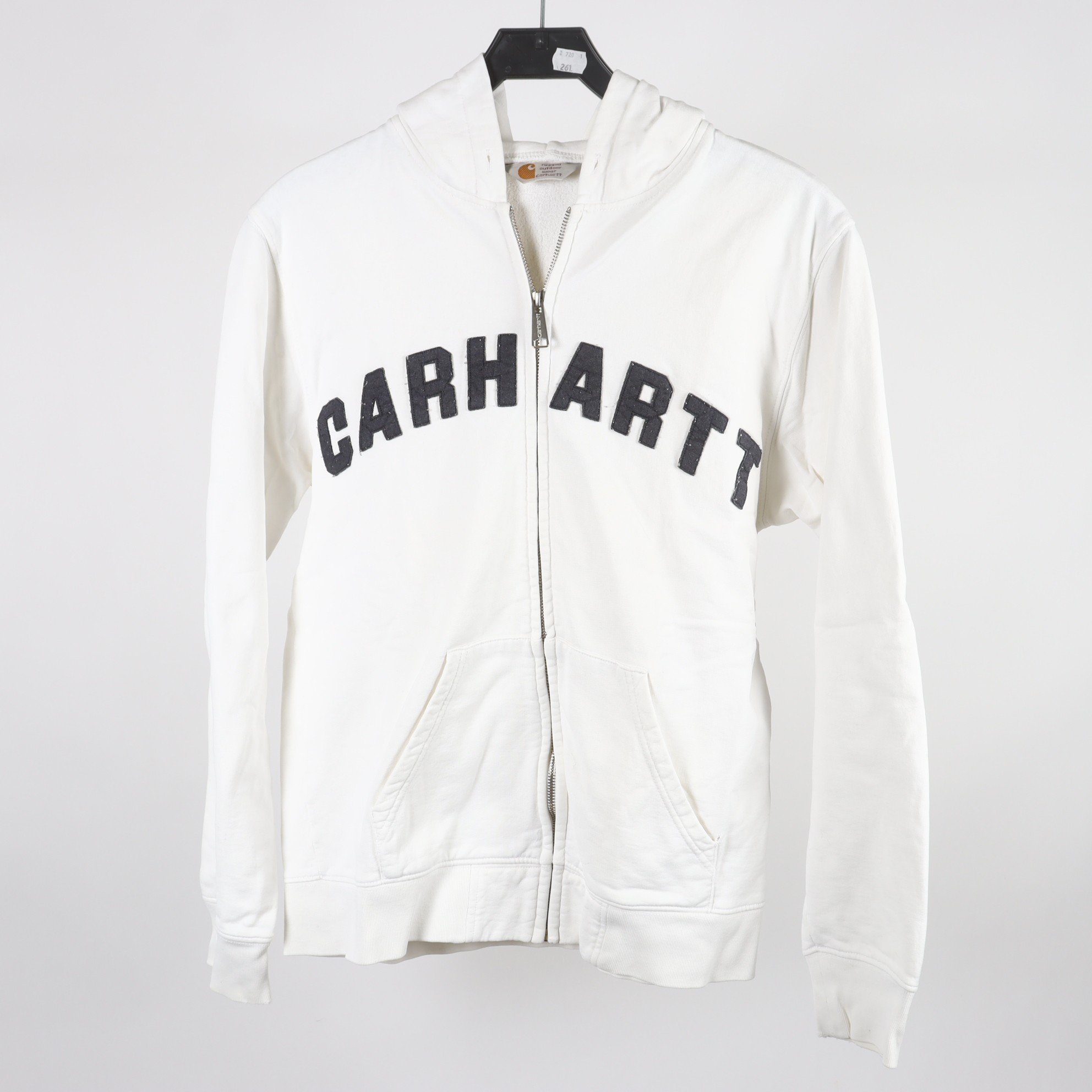 Hoodie, Carhartt, vit, stl. S