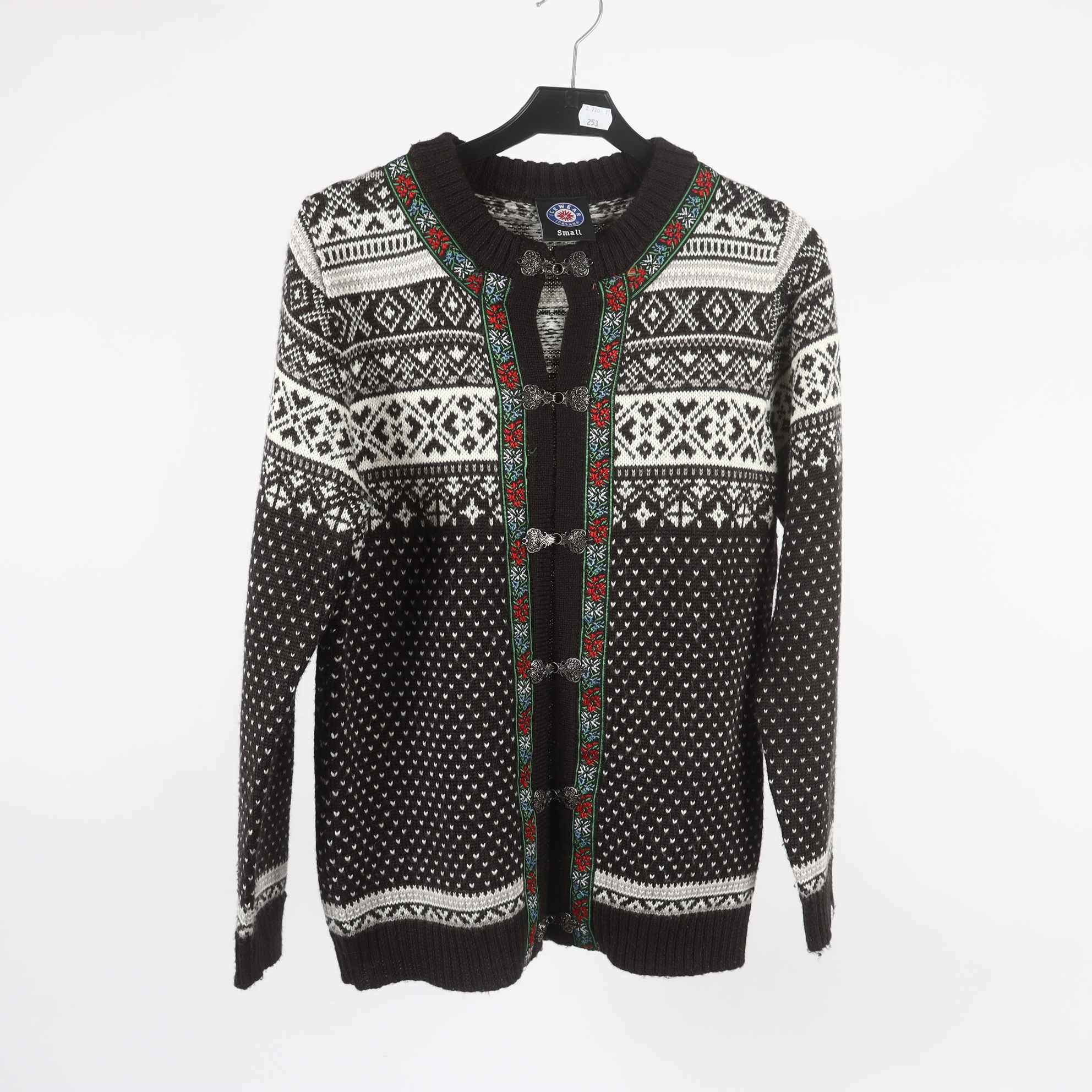 Kofta, Icewear, Iceland, svart, vit, mönstrad, stl. S