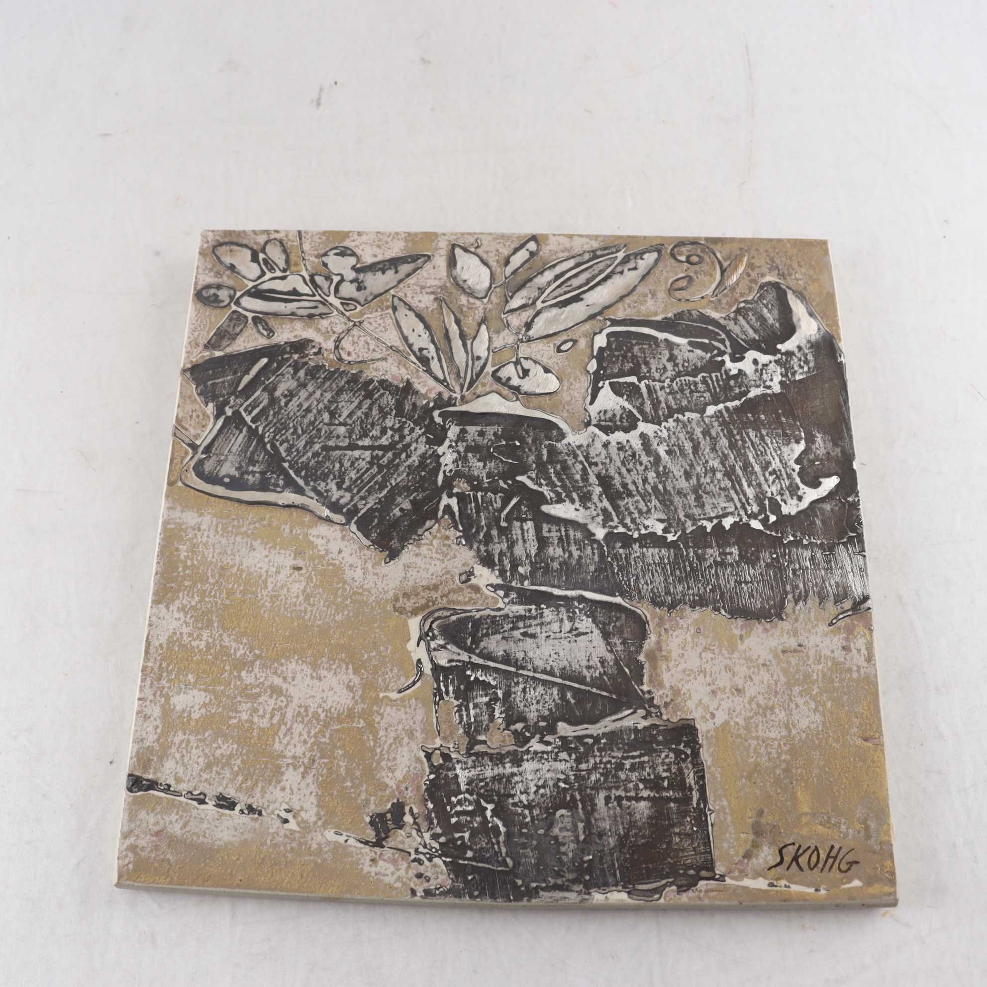 Väggplakett, Börje Skogh, Studiohanden, Gustavsberg, sign.