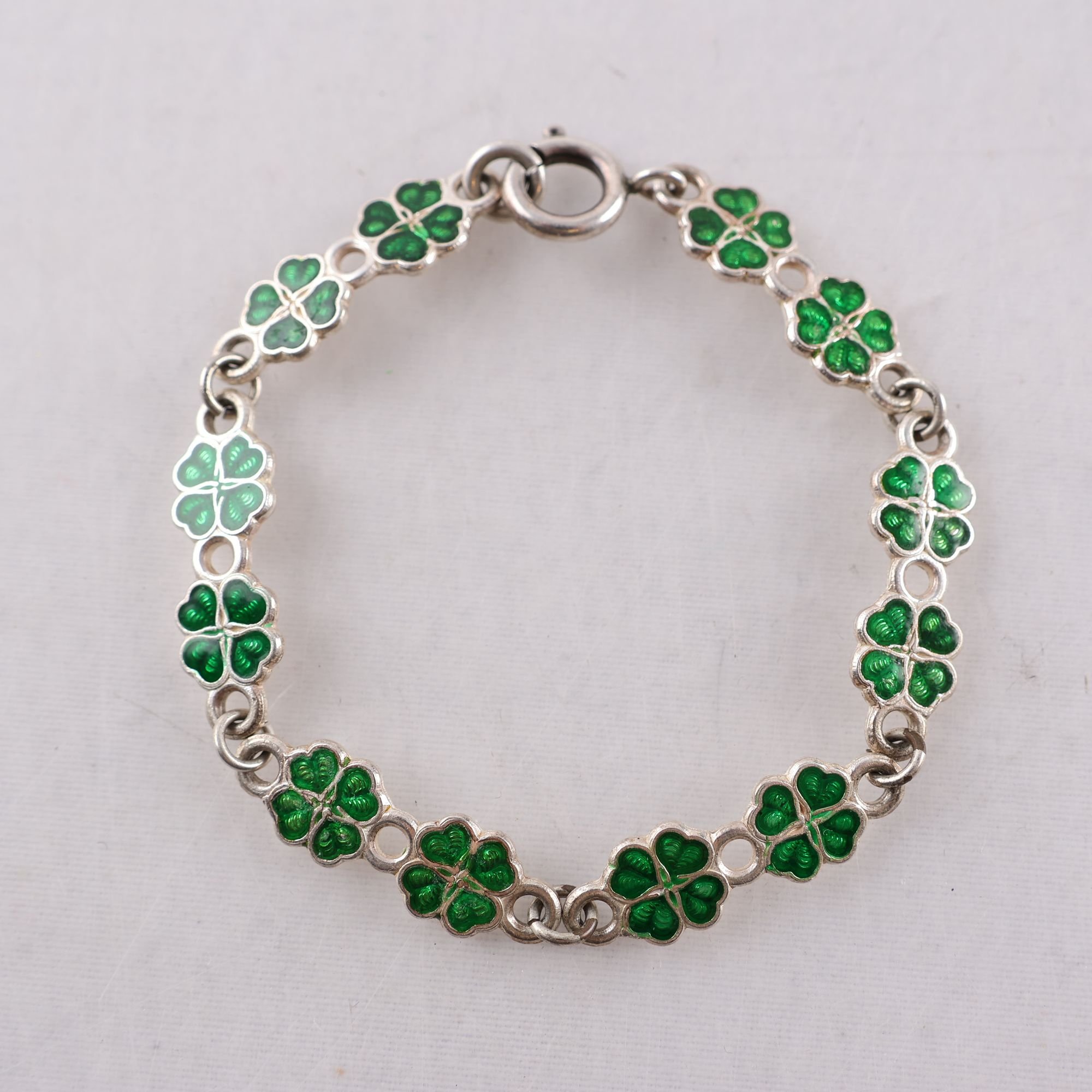 Armband, Silver, Emalj, Brv: 6.4g