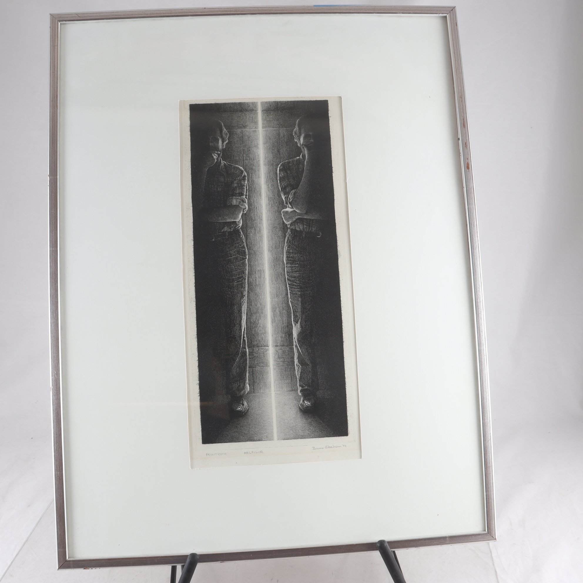 Etsning, provtryck, Helfigur, Bruno Ekström, (1941-1990). Endast avhämtning.
