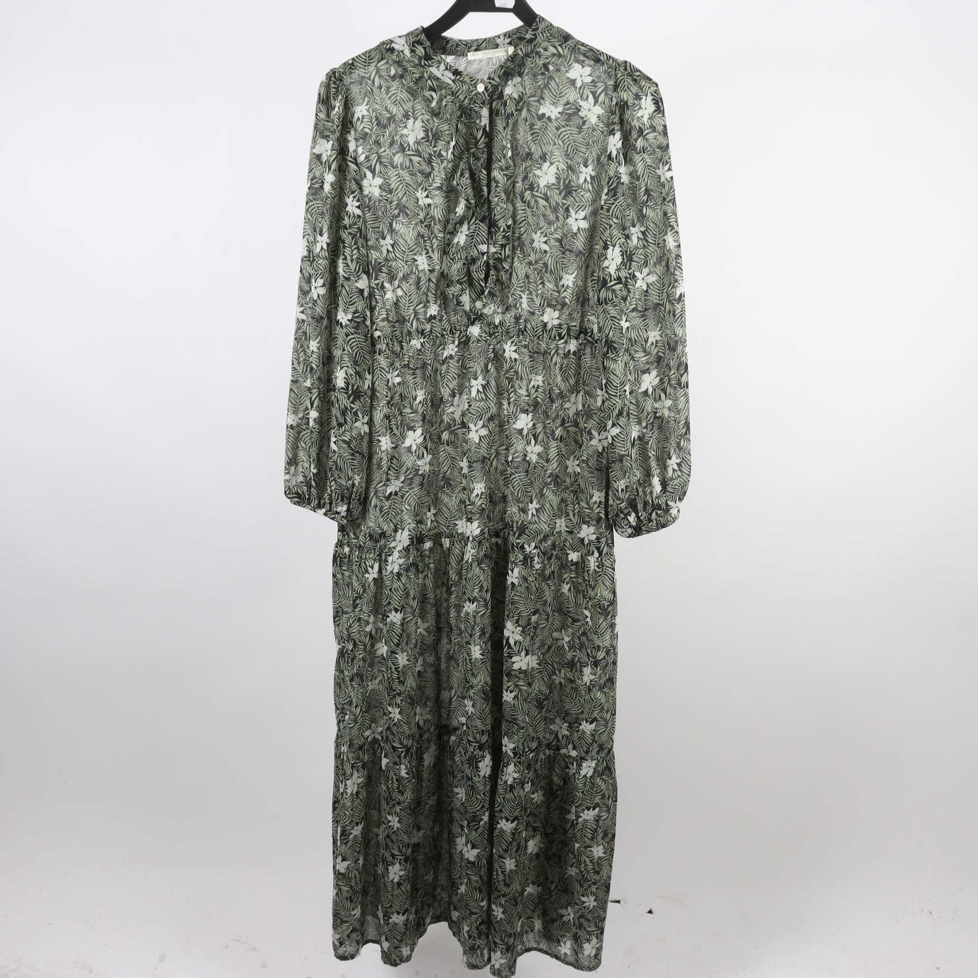 Klänning, Love Copenhagen, grön, mönstrad, transparent, stl. 36