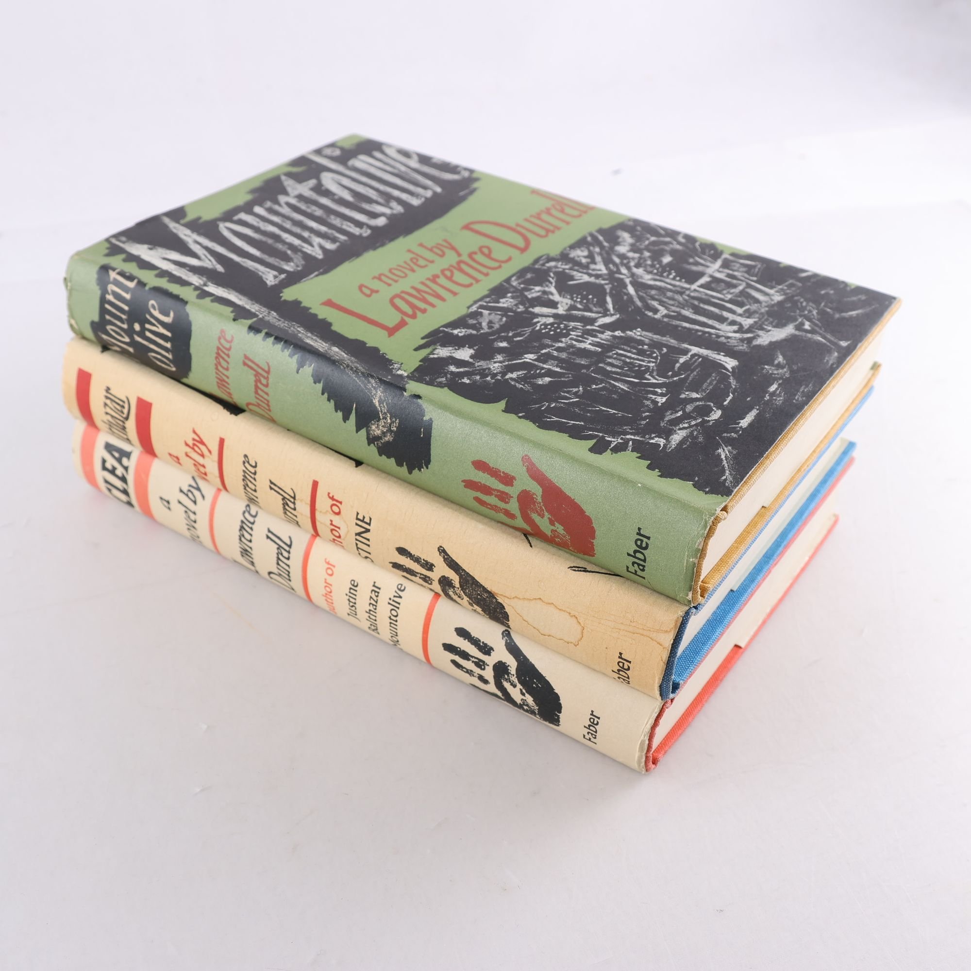 Lawrence Durrell, bokpaket med 3 engelska förstaupplagor (1958-60)