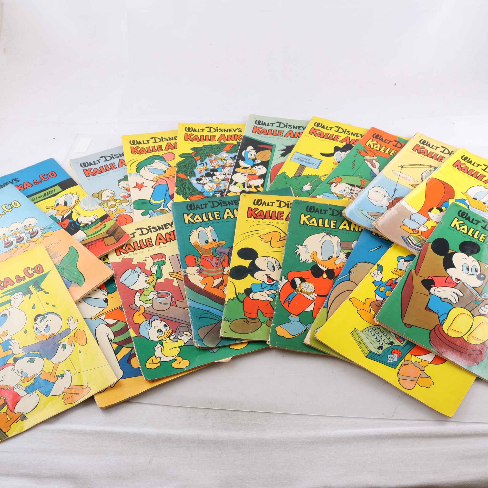 Kalle Anka & C:o, 20 nummer från åren 1957 & 1959