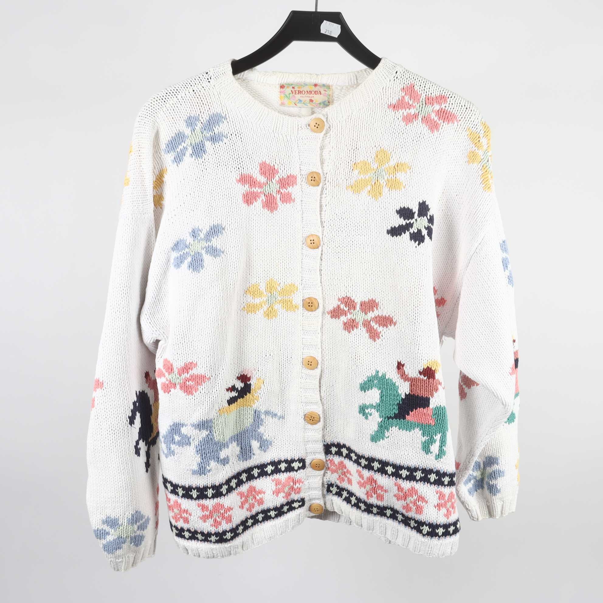 Kofta, Vero Moda, vit, mönstrad, stl ca. M