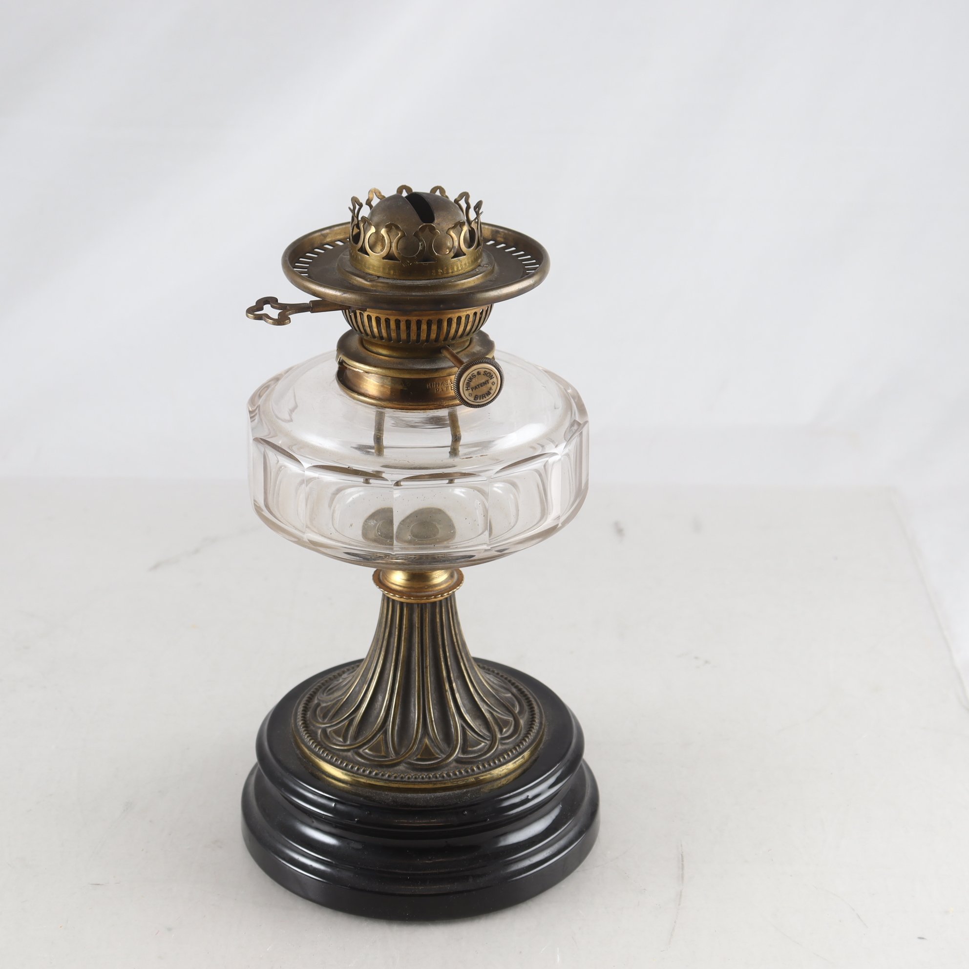 Fotogenlampa, Hanks & Sons, Birmingham, jugend, (1890-1920). Samfraktas ej.