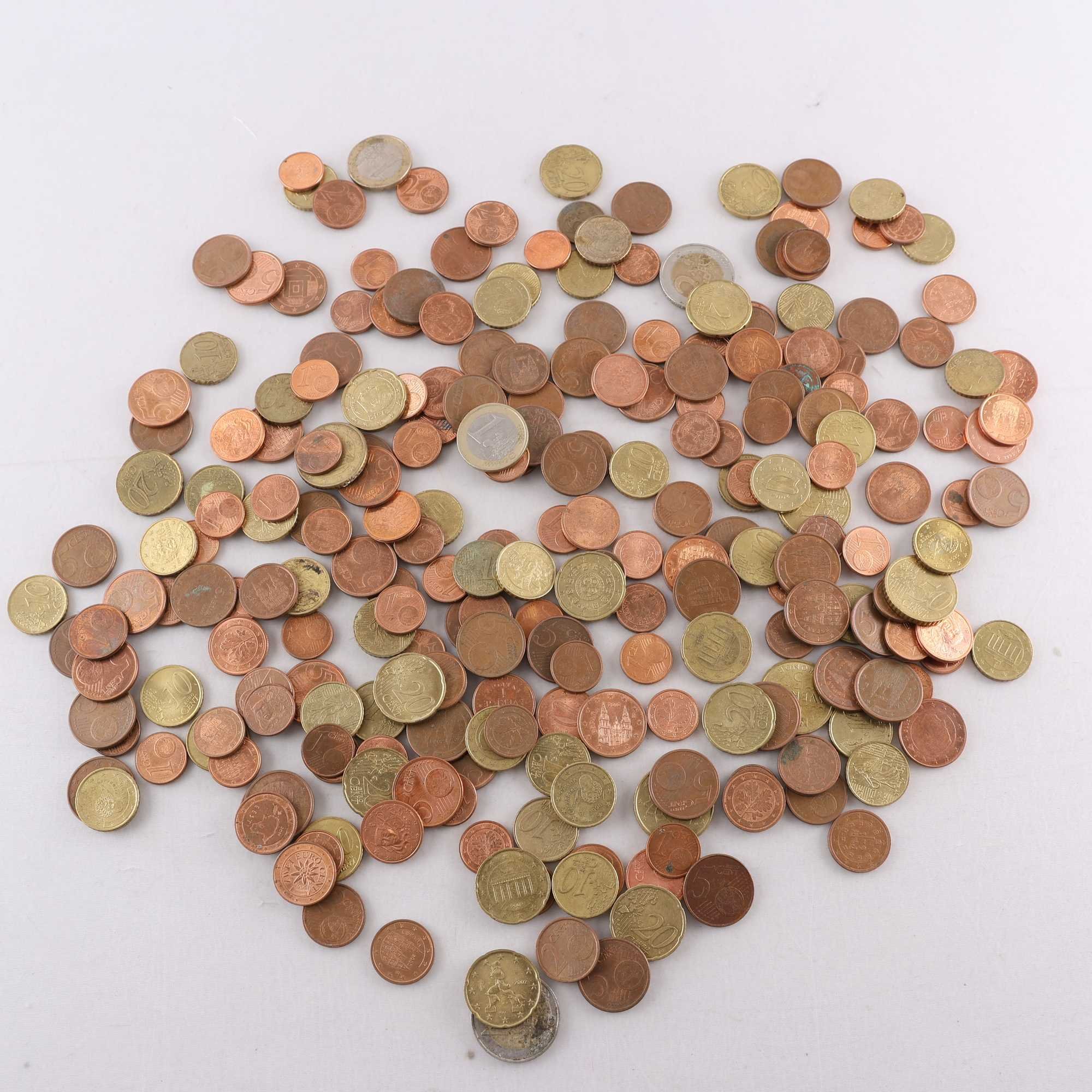 Samling blandade Euromynt