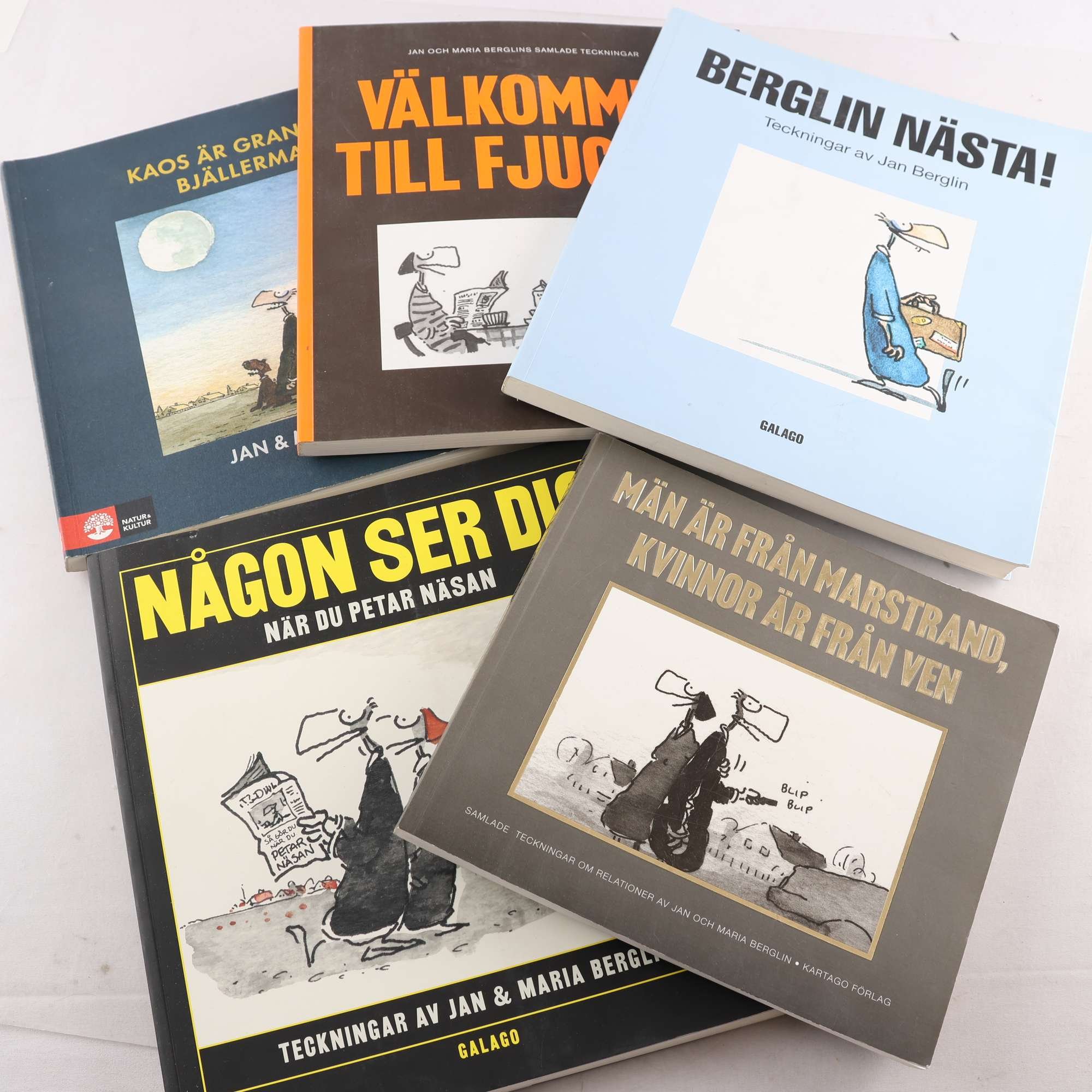 Jan & Maria Berglin, bokpaket med 5 volymer