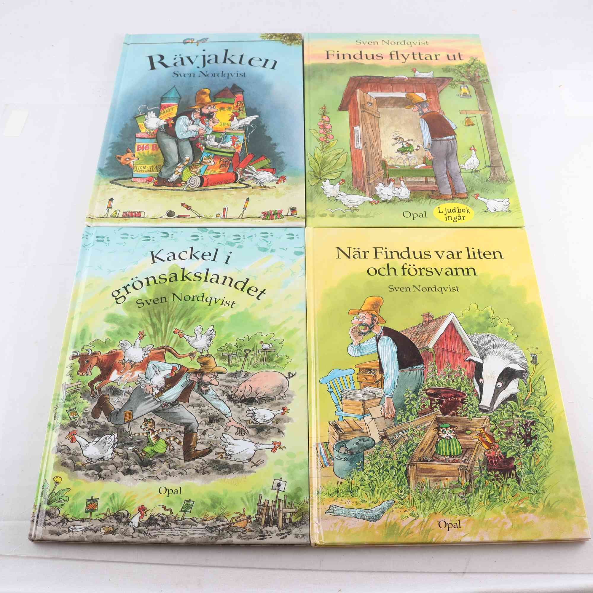 Bokpaket, Pettson och Findus, Sven Nordqvist, 4 volymer