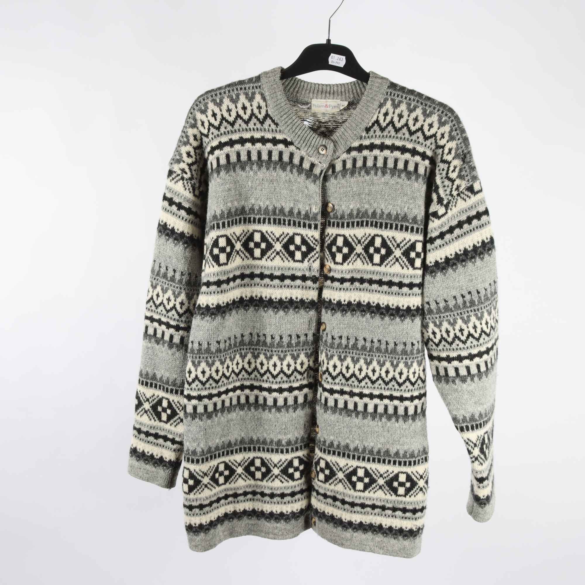 Stickad kofta, Polarn & Pyret, 100% ull, stl. M