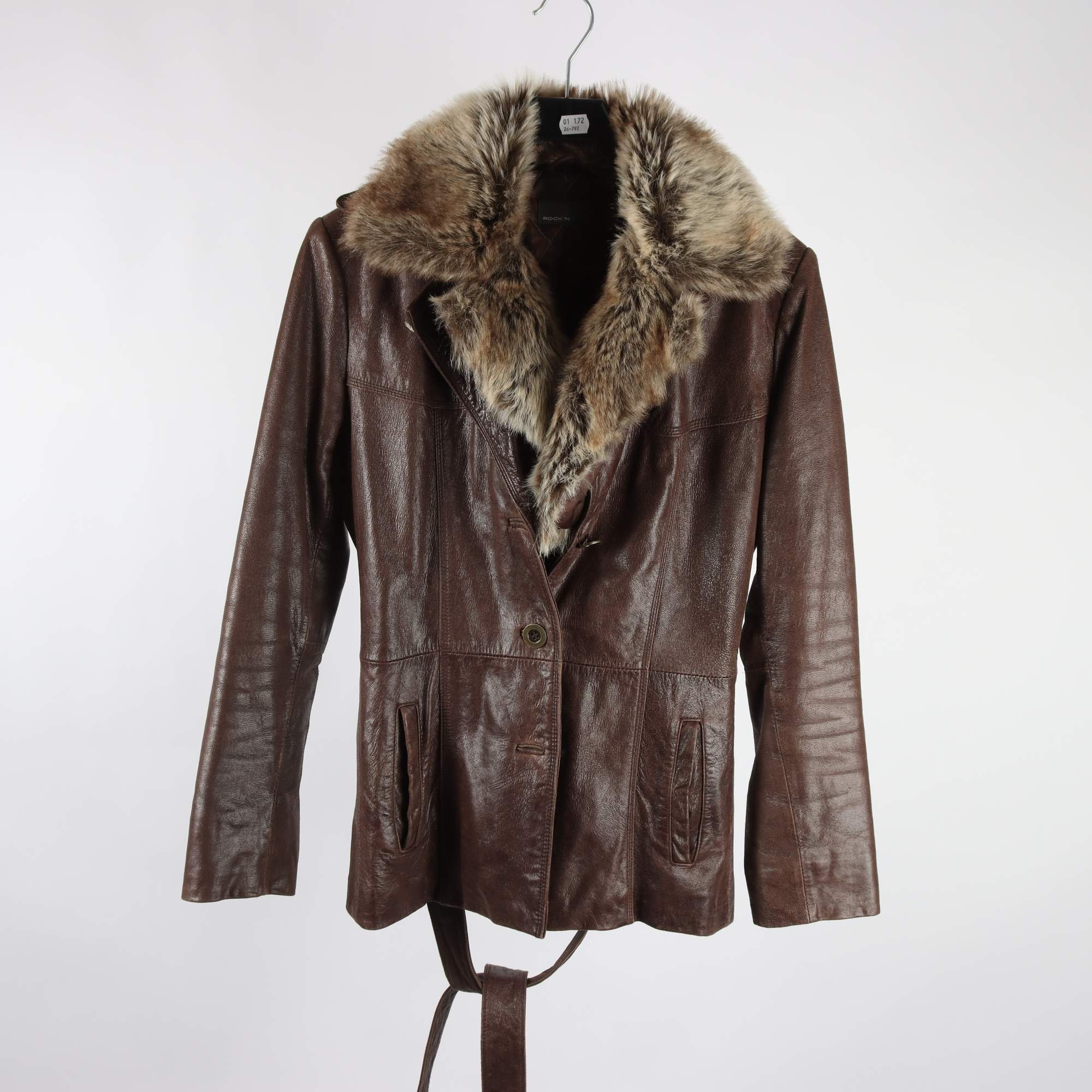 Skinnjacka, Ron n Blue, 100% läder, stl. 40