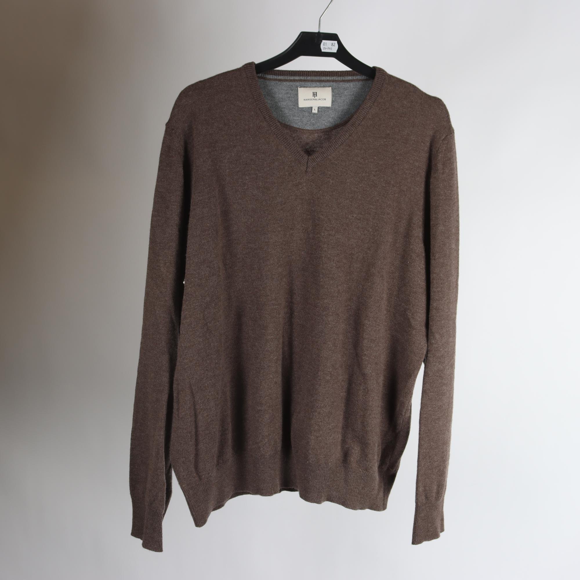 Stickad tröja, Hansen & Jacob, 100% merinoull, stl. L