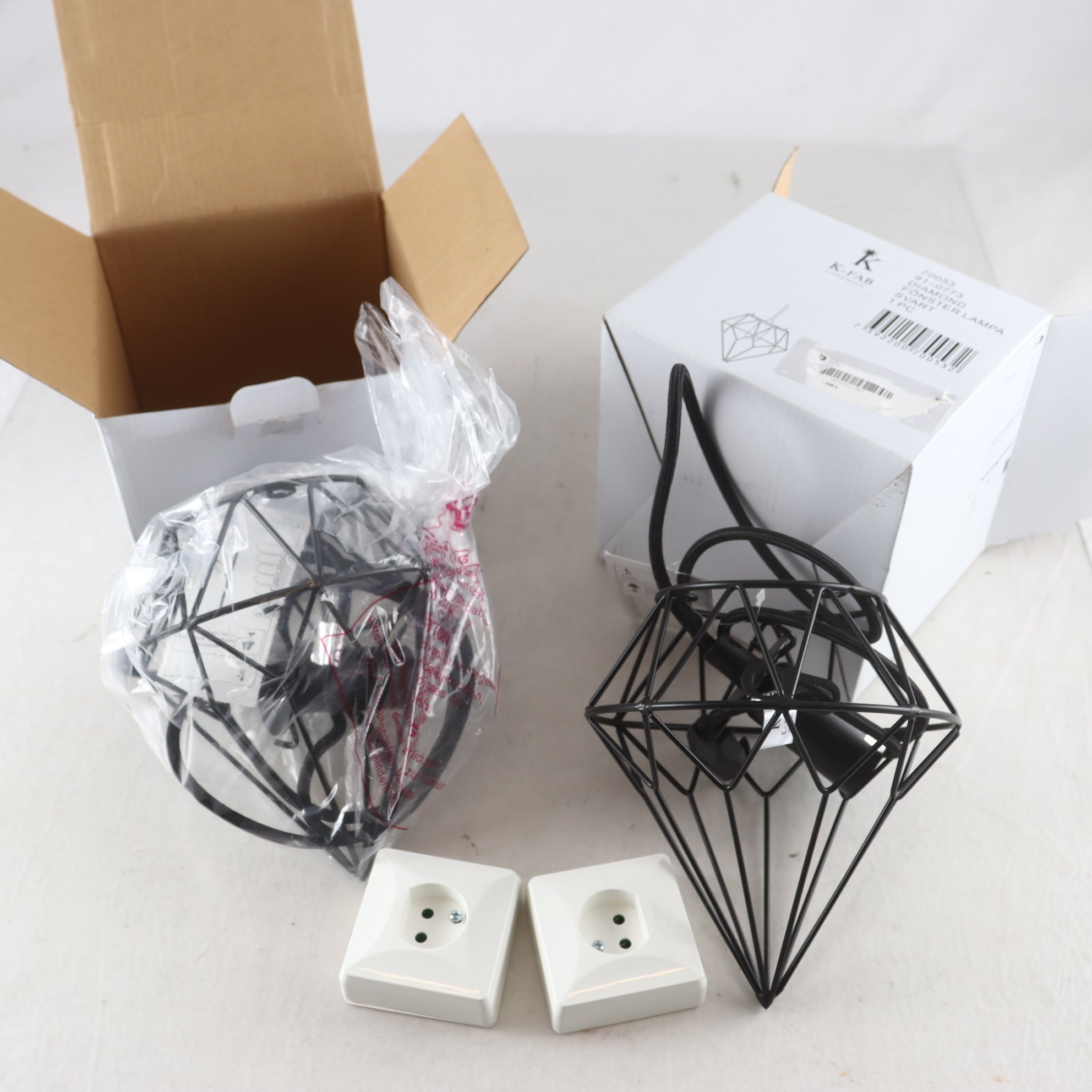 Fönsterlampor, K-fab Diamond. Samfraktas ej.