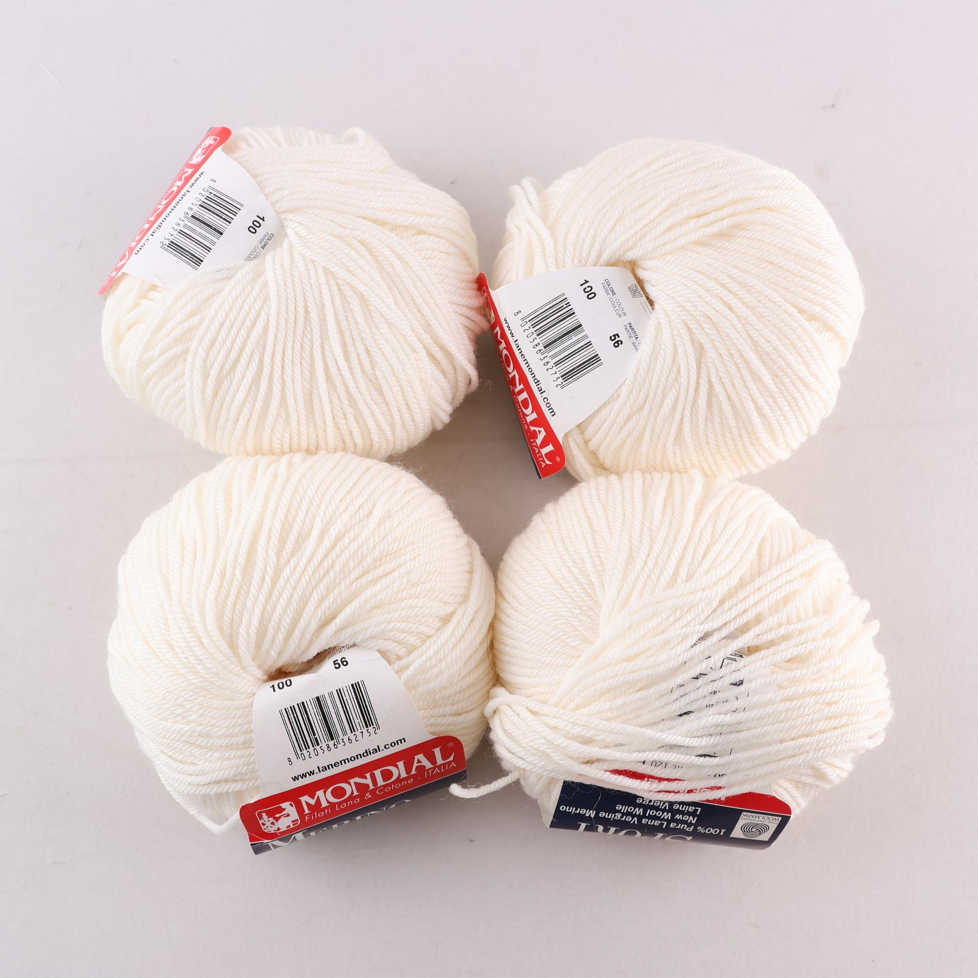 Garn, Mondial, 100% merinoull