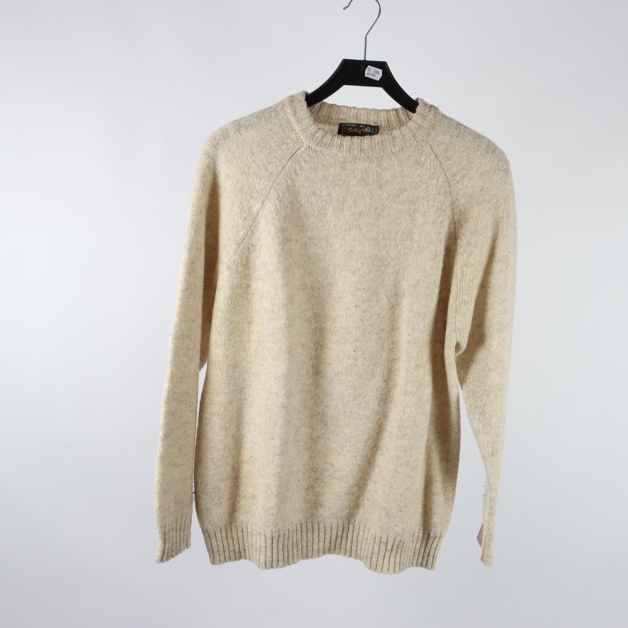 Stickad tröja, Isles Knit Shetland, 100% ull, stl. L