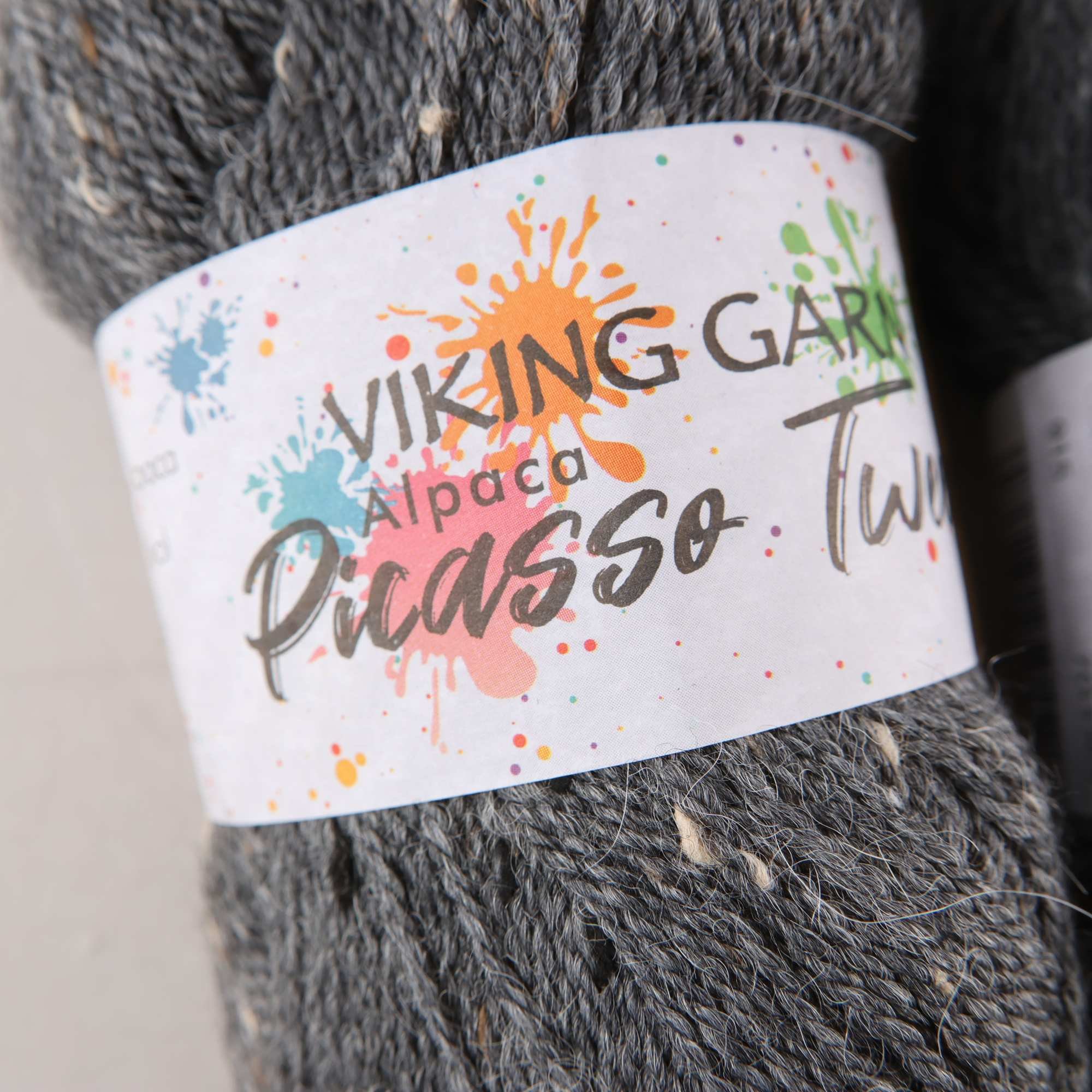 Garn, Viking Garn Picasso Tweed, Alpacka/ull blandning