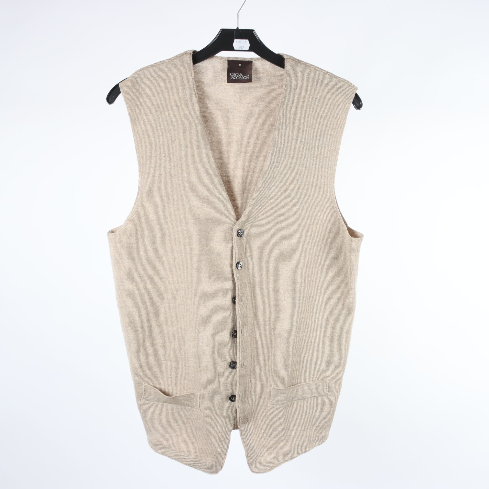 Väst, Oscar Jacobson, beige, ull, stl. M.