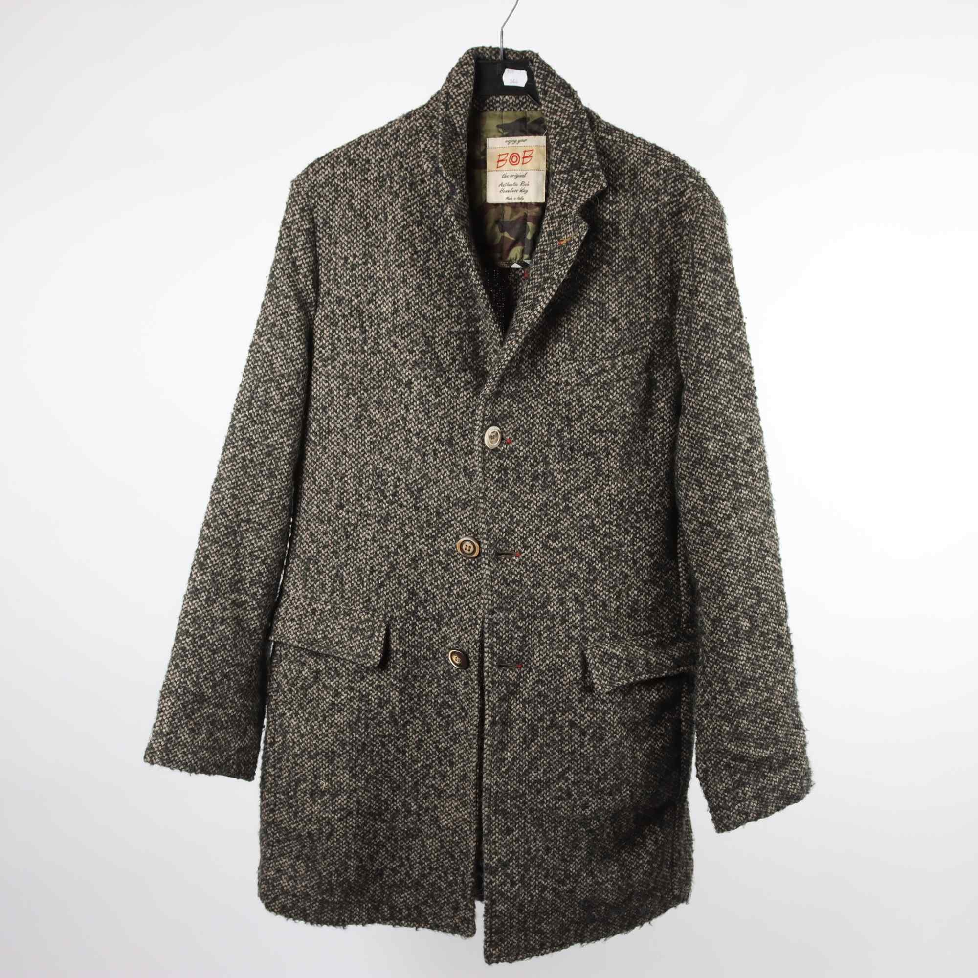 Rock, BOB, beige, svart, stickad, stl. 56.