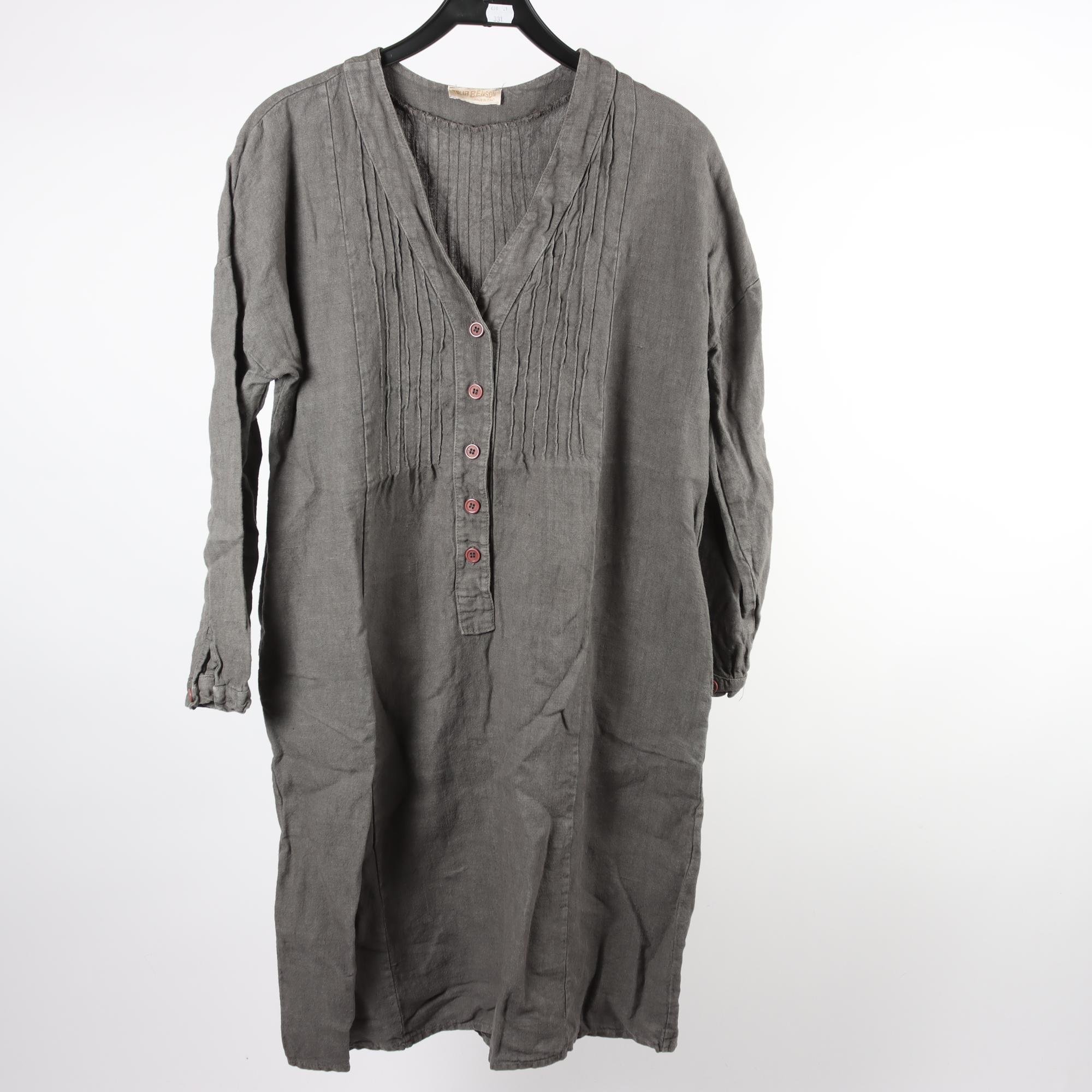 Klänning, Talia Benson, grå, lin, stl. ca. L.