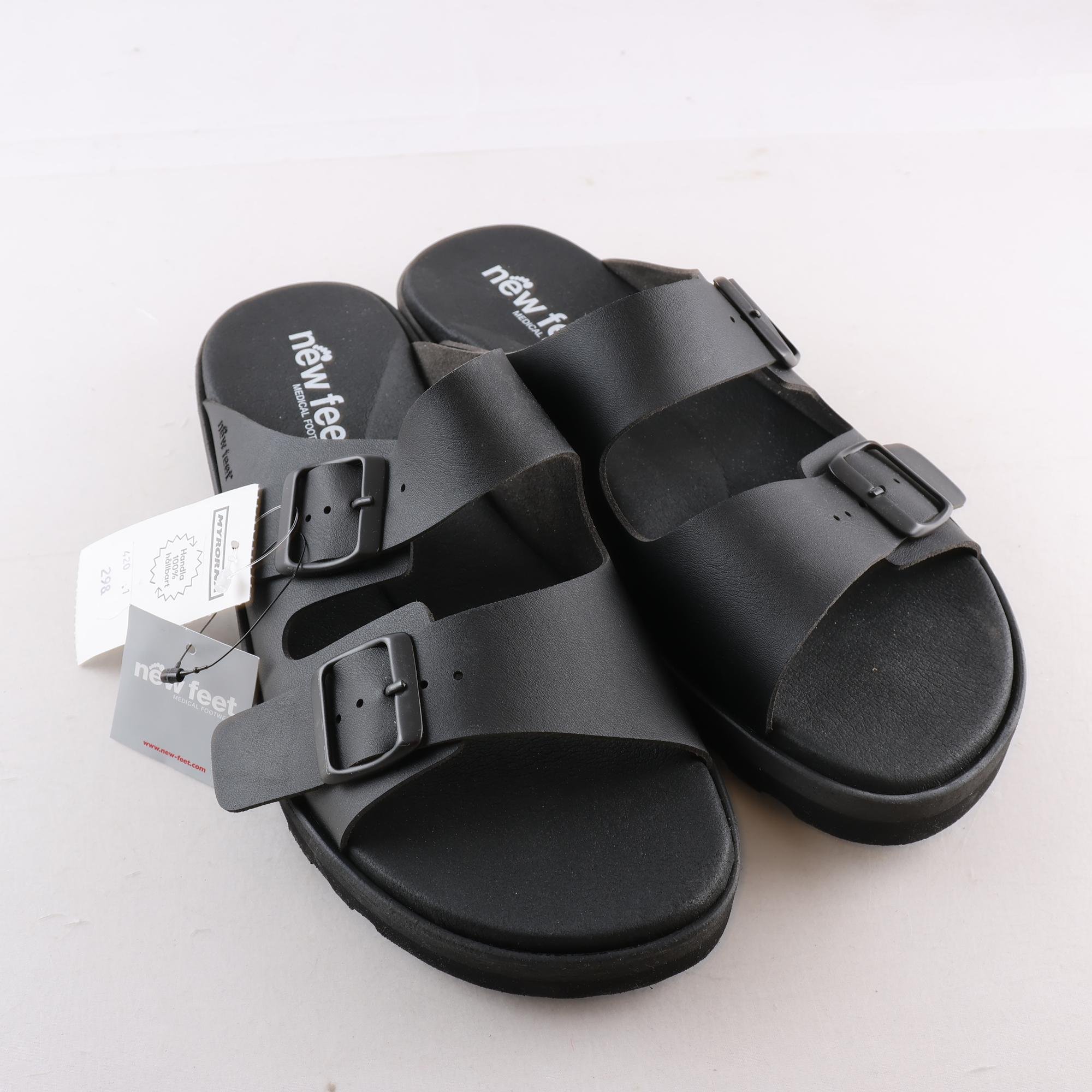 Sandaler, New Feet, svart, stl. 42