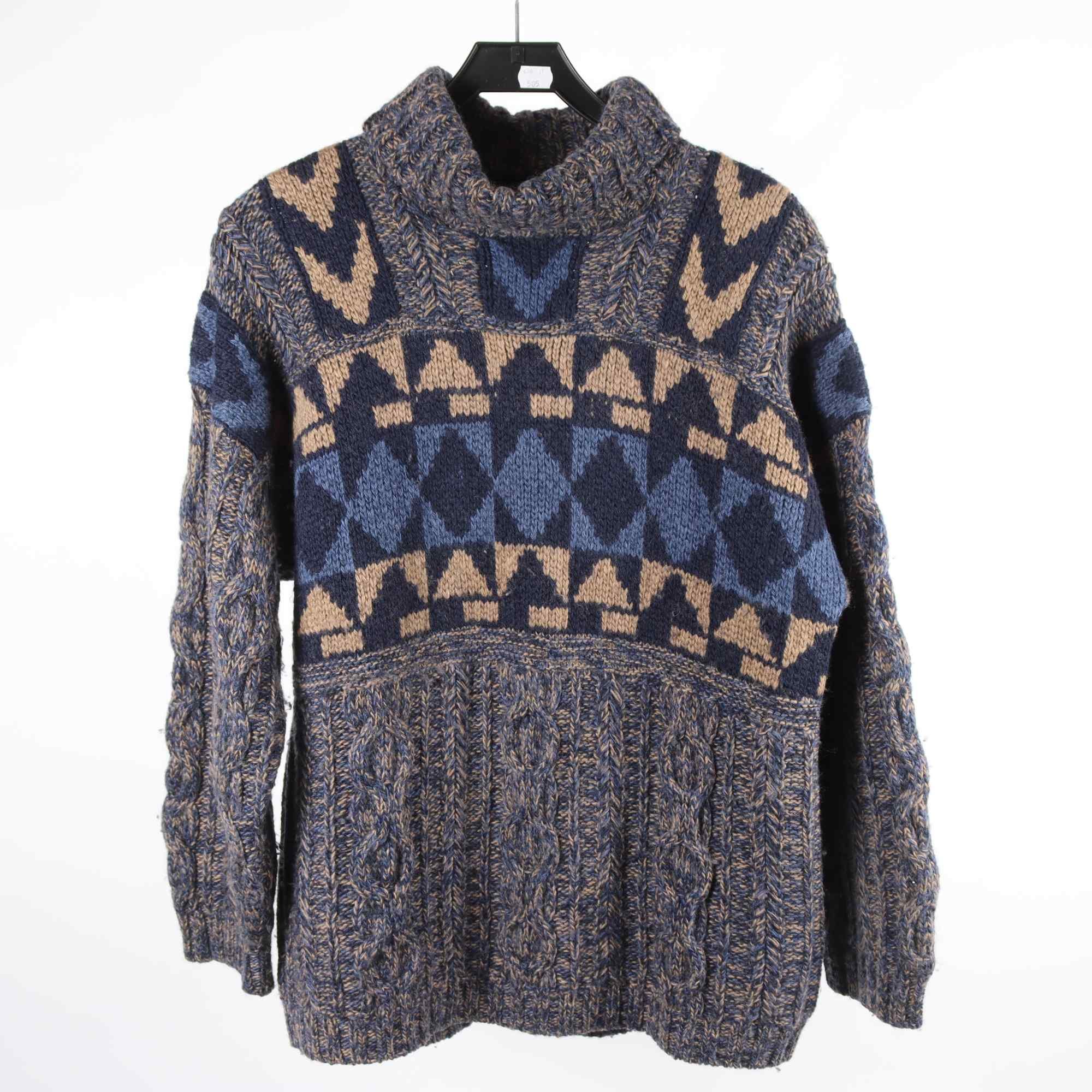 Tröja, Manos del Uruguay, blå, beige, stl. M.