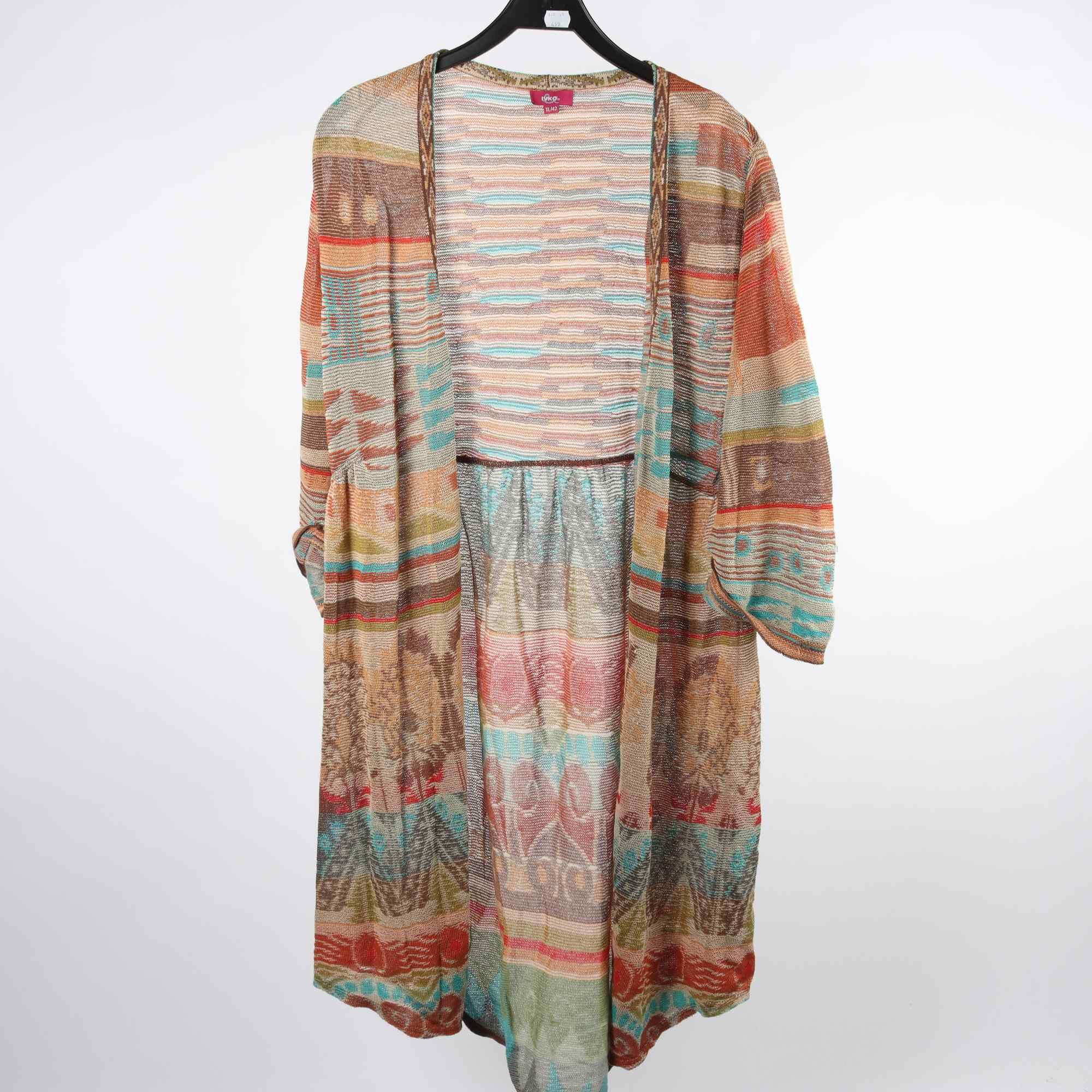 Kofta, Ivko, brun, blå, stl. XL.