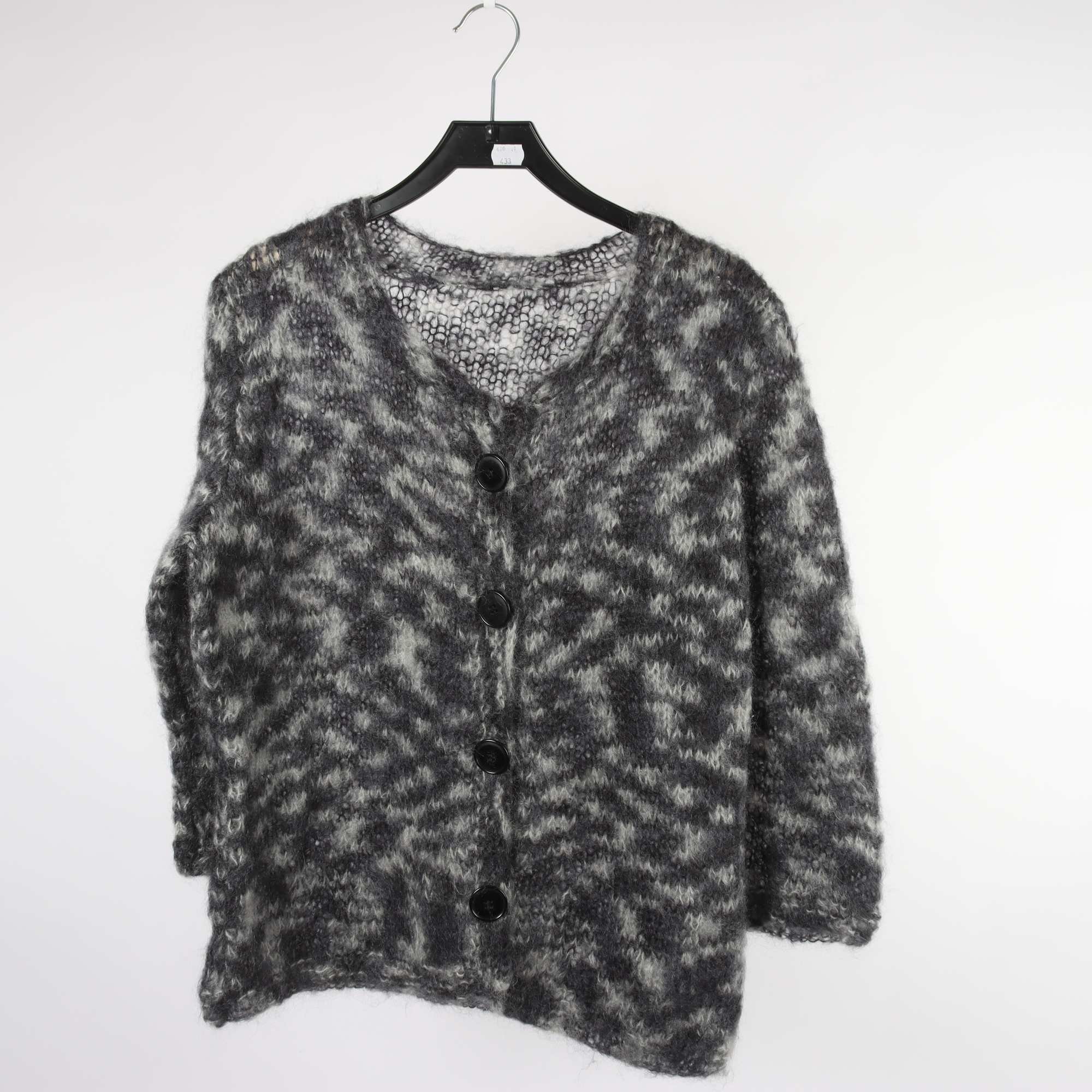 Kofta, Okänd, grå, ull, stl. ca. L.