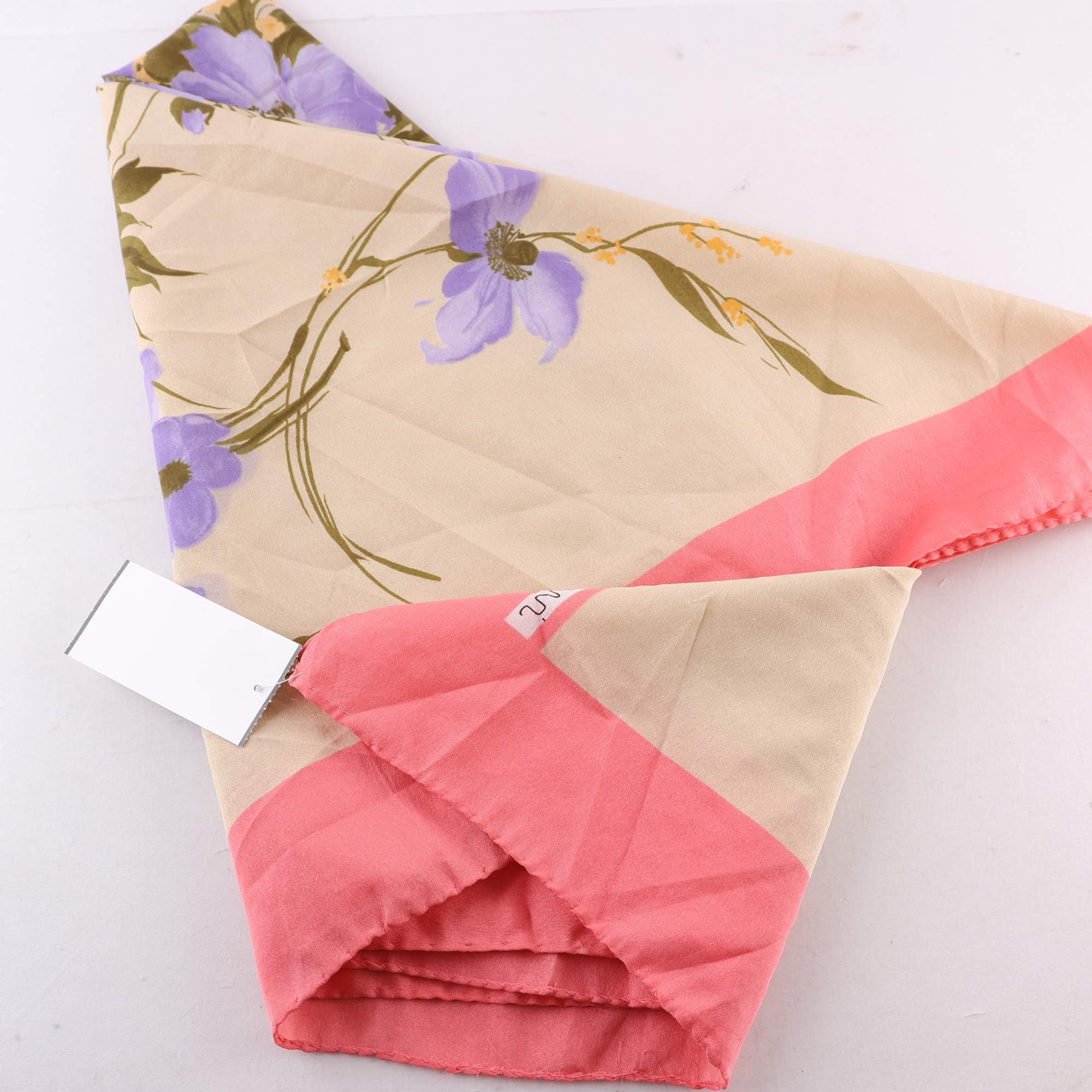 Sjal, Fabriam, aprikos, beige, silke.