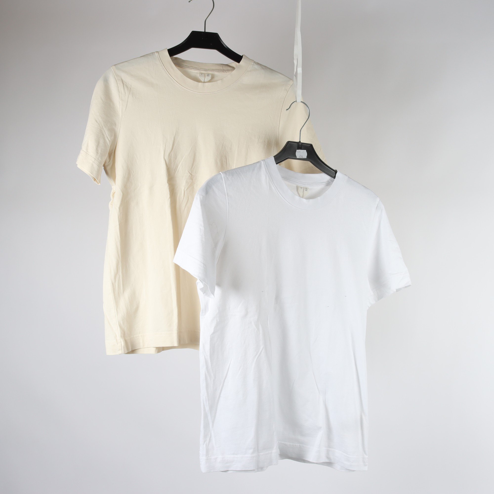 T-shirt, 2-pack, Arket, vit, beige, stl. S.