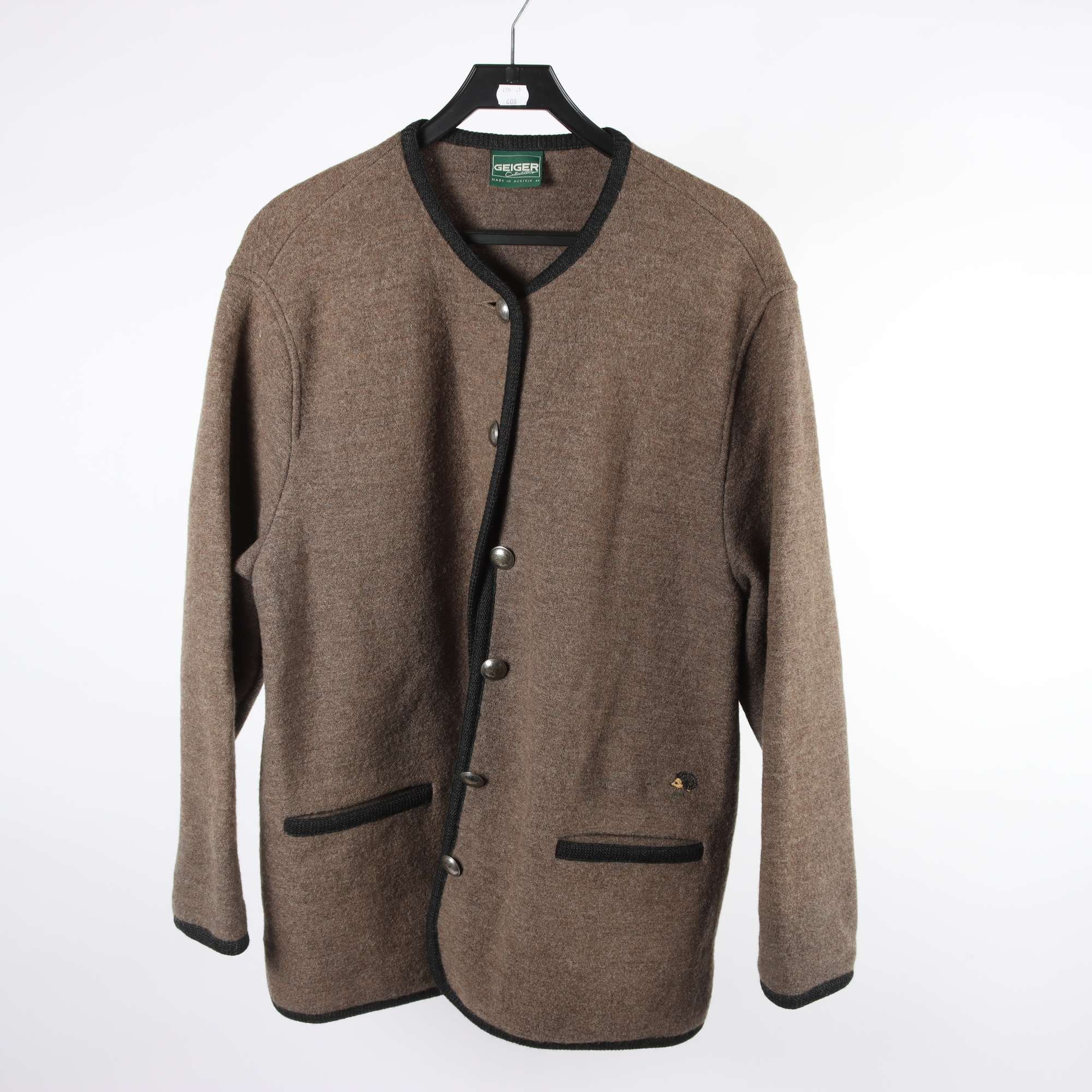 Ulljacka, Geiger, brun, ull, stl. 44.