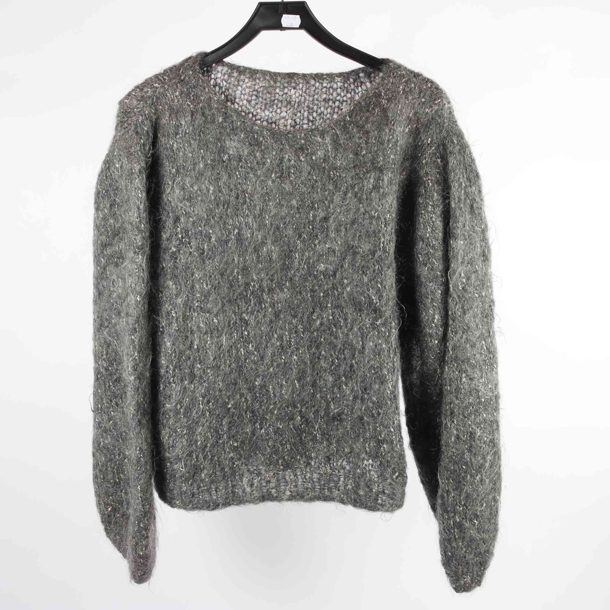 Tröja, Okänd, grå, ull, stl. ca. L.