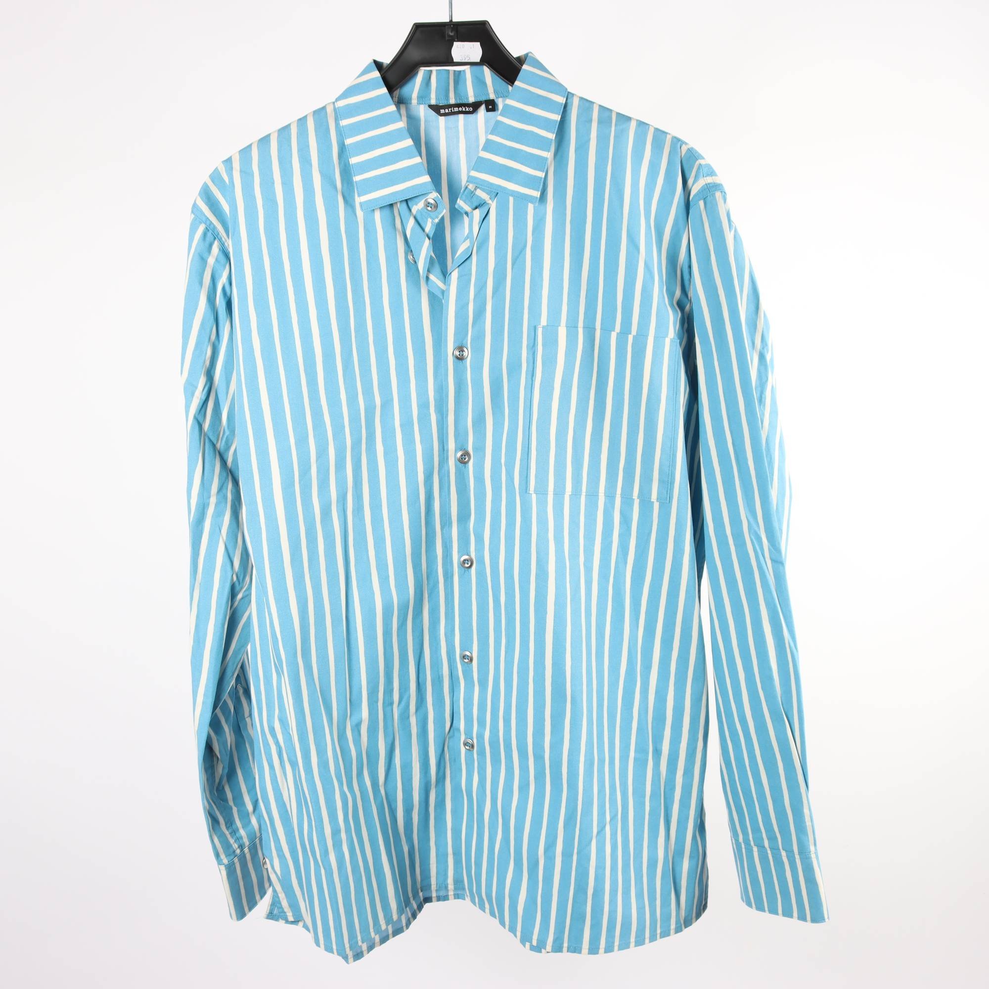 Skjorta, Marimekko, randig, vit, blå, stl. M.