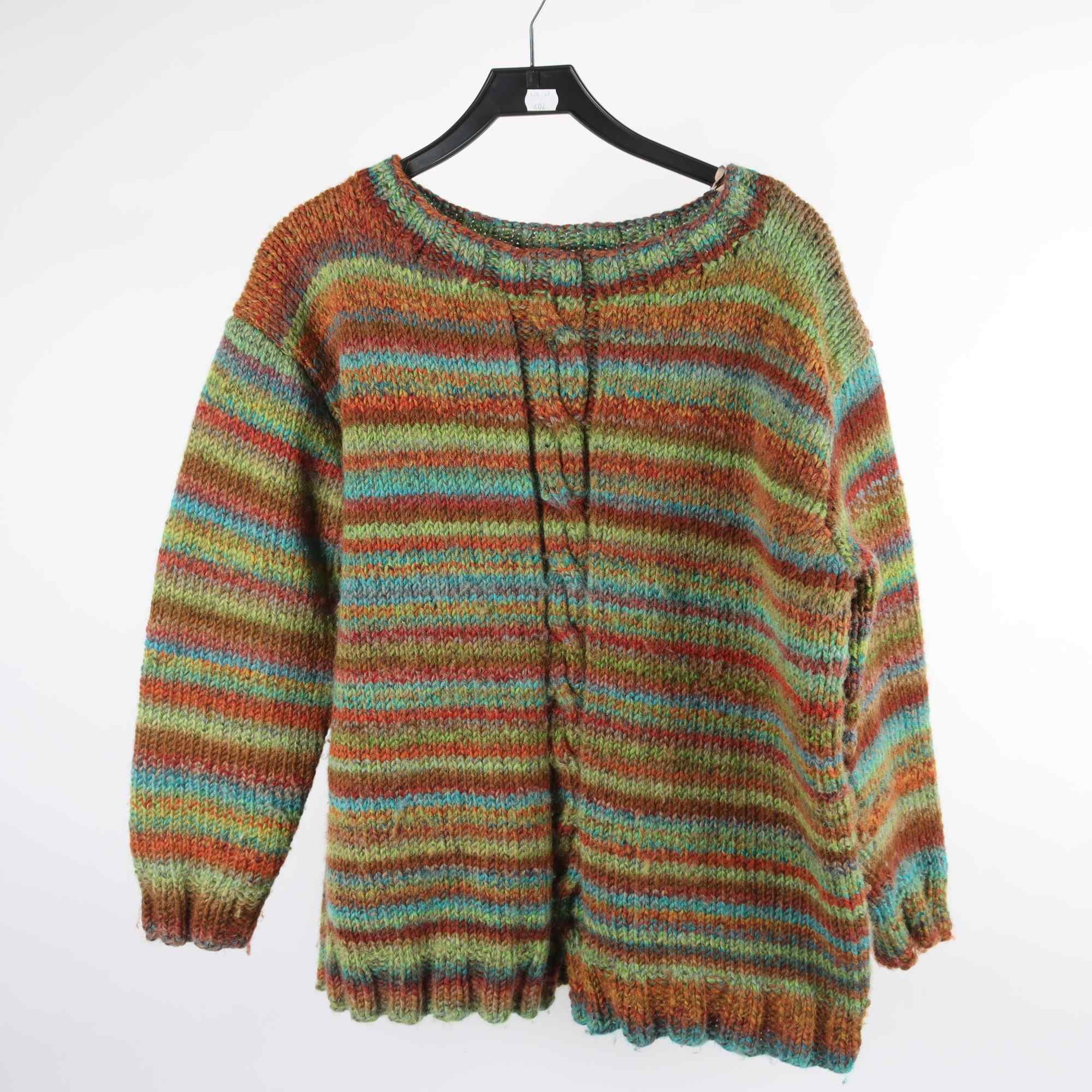 Tröja, Okänd, blå, grön, stl. ca. M/L.