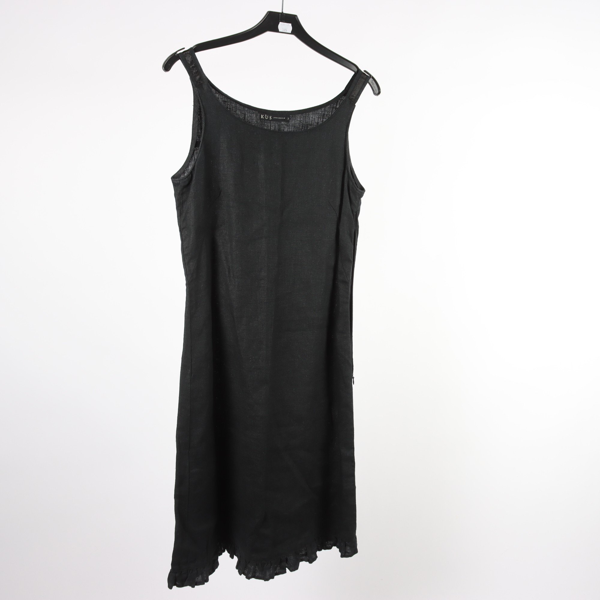 Klänning, K.U.S, svart, lin, stl. 34.