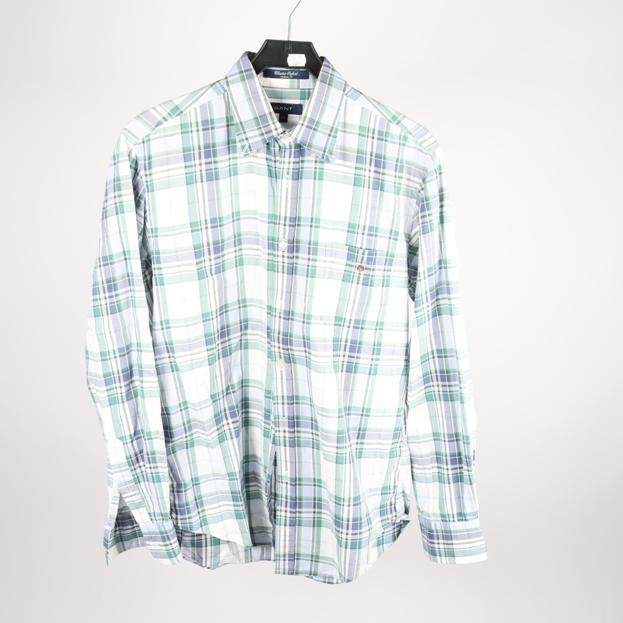 Skjorta, Gant, rutig, grön, blå, stl. M.