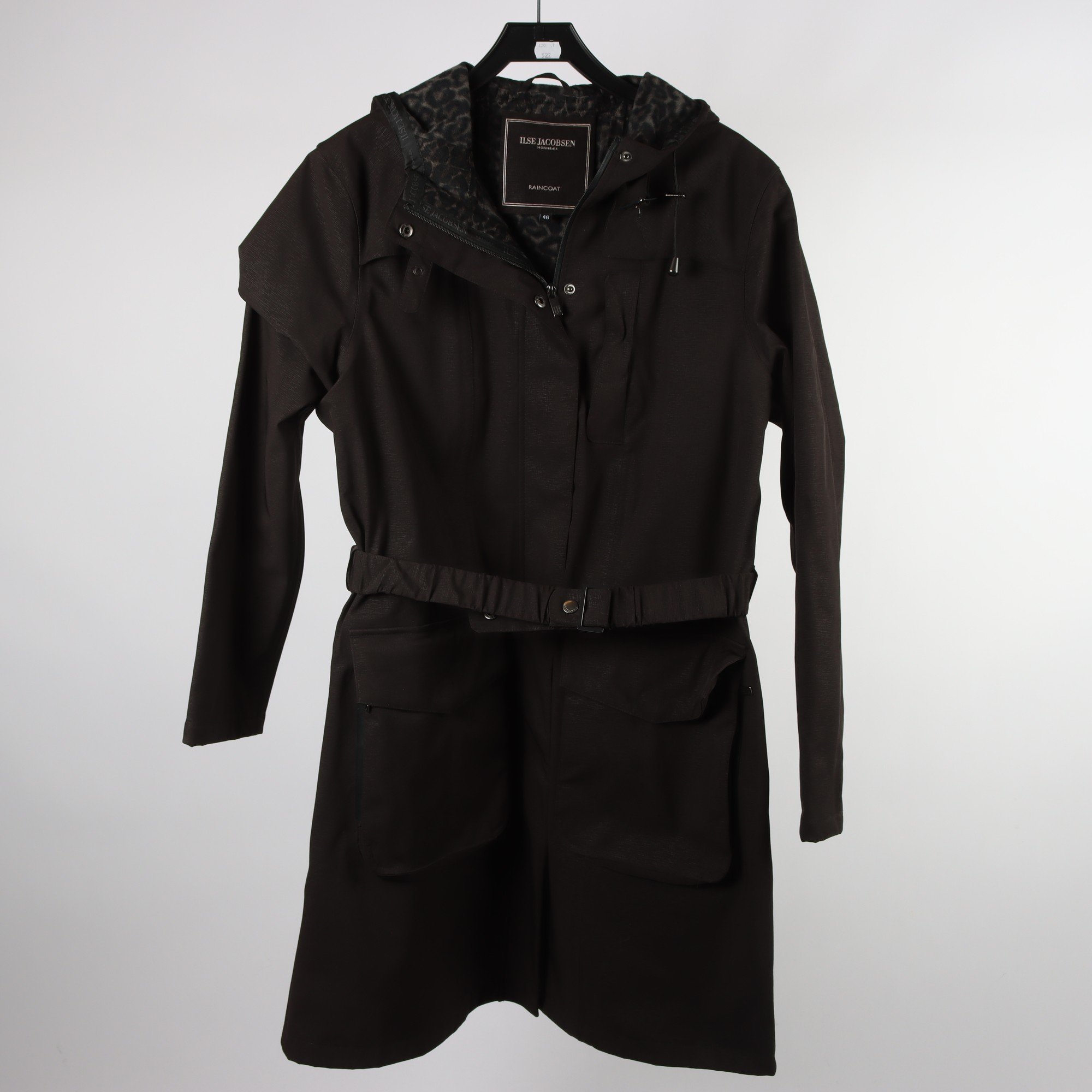 Fodrad jacka, Ilse Jacobsen, svart, stl. 46.