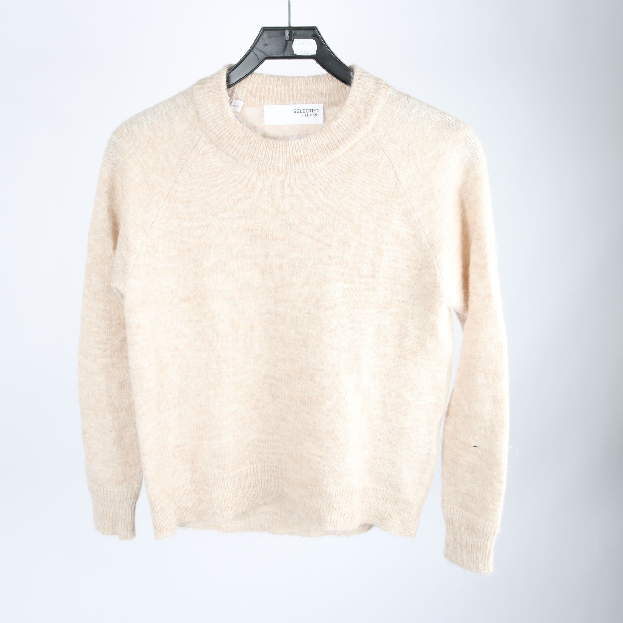 Tröja, Selected Femme, beige, ull, alpaca, stl. XS.