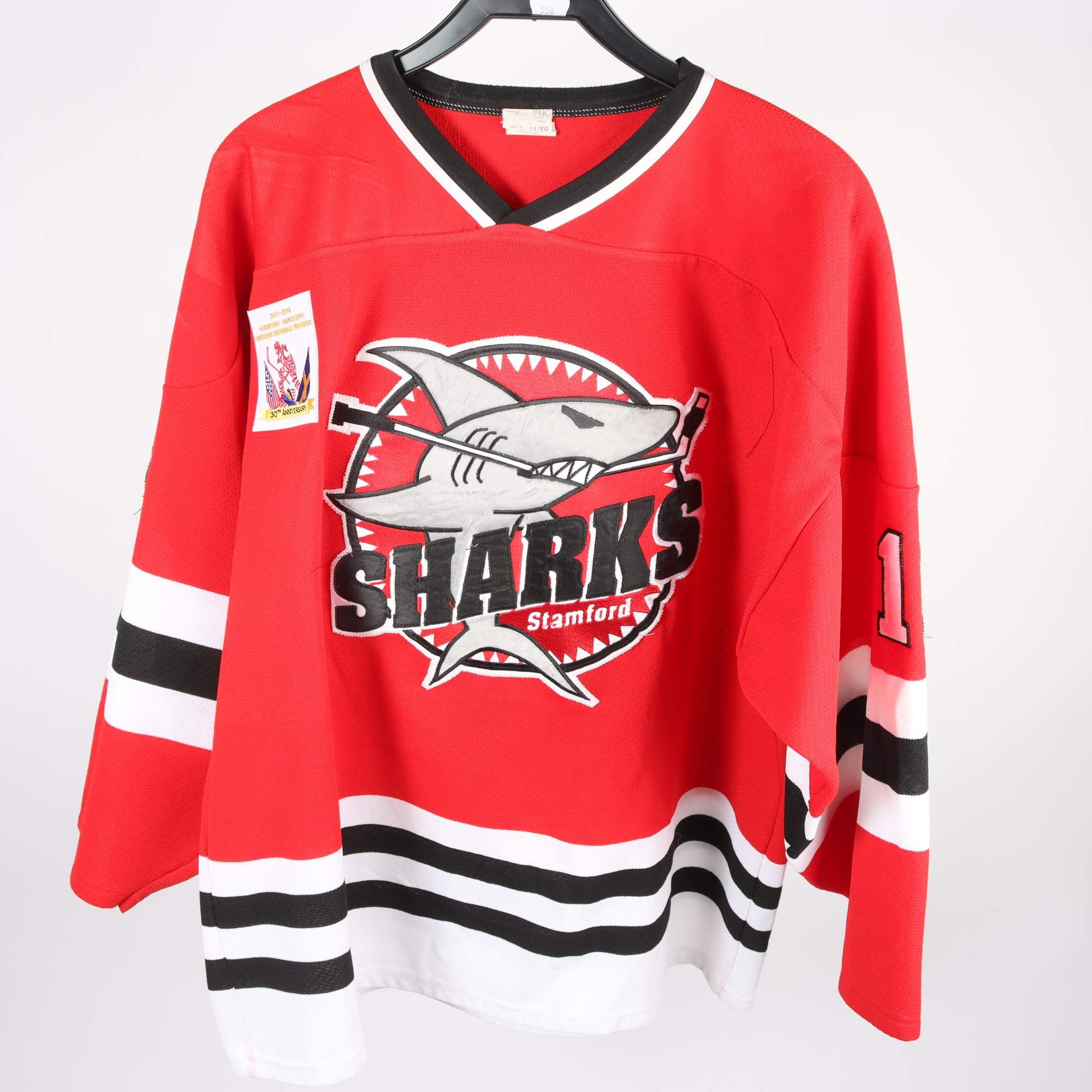 Hockeytröja, AK, Sharks Stamford, röd, stl. XL