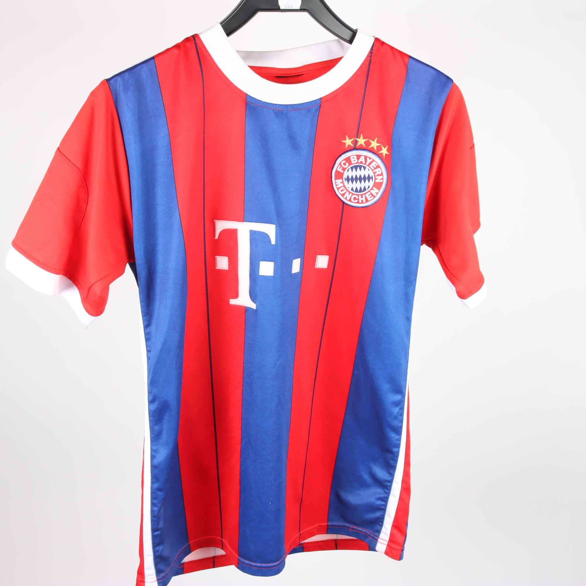 Fotbollströja, FC Bayern Munchen, Alaba, blå, röd, stl. ca. M.