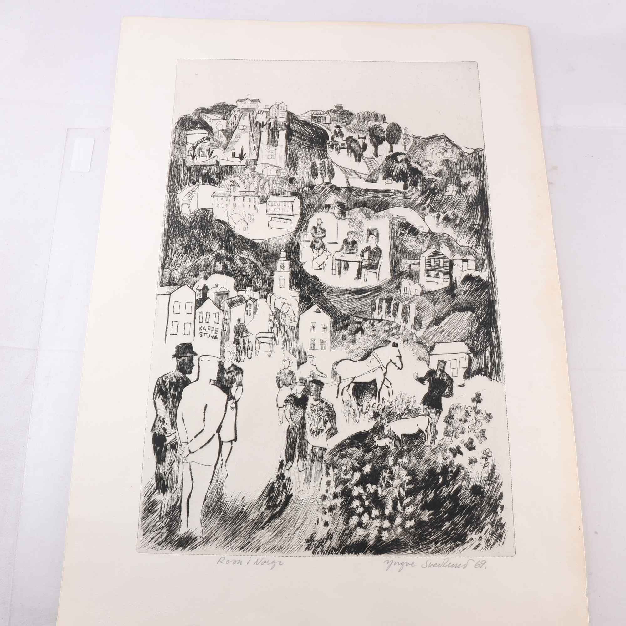 Etsning, löst blad, Yngve Svedlund, (1925-2017), sign. 1969