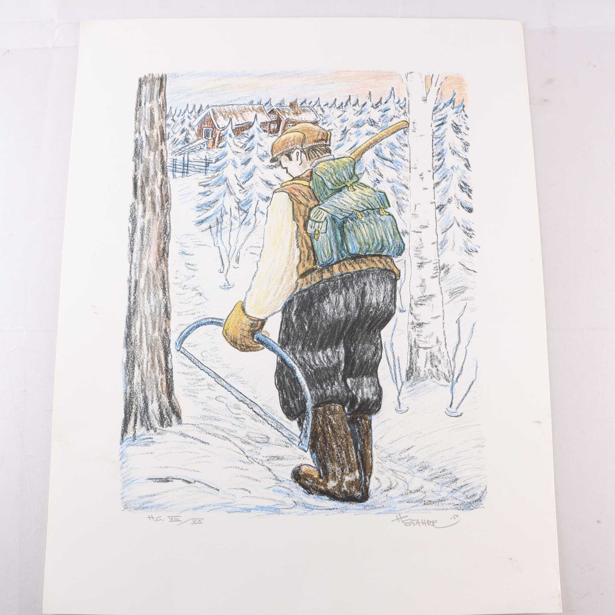 Färglitografi, löst blad, Håkan Stahre, (f.1944), signerad, H.C, VIII/XX