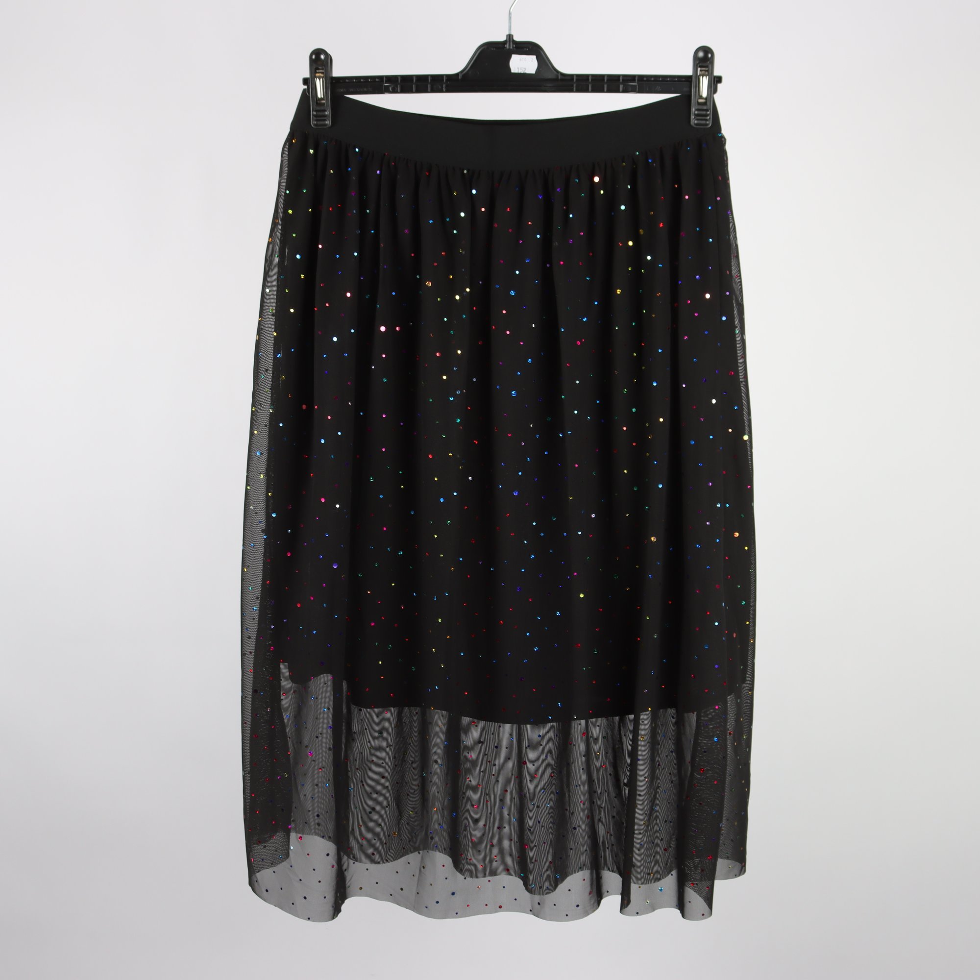 Kjol, Monki, svart, färgade paljetter, stl. M