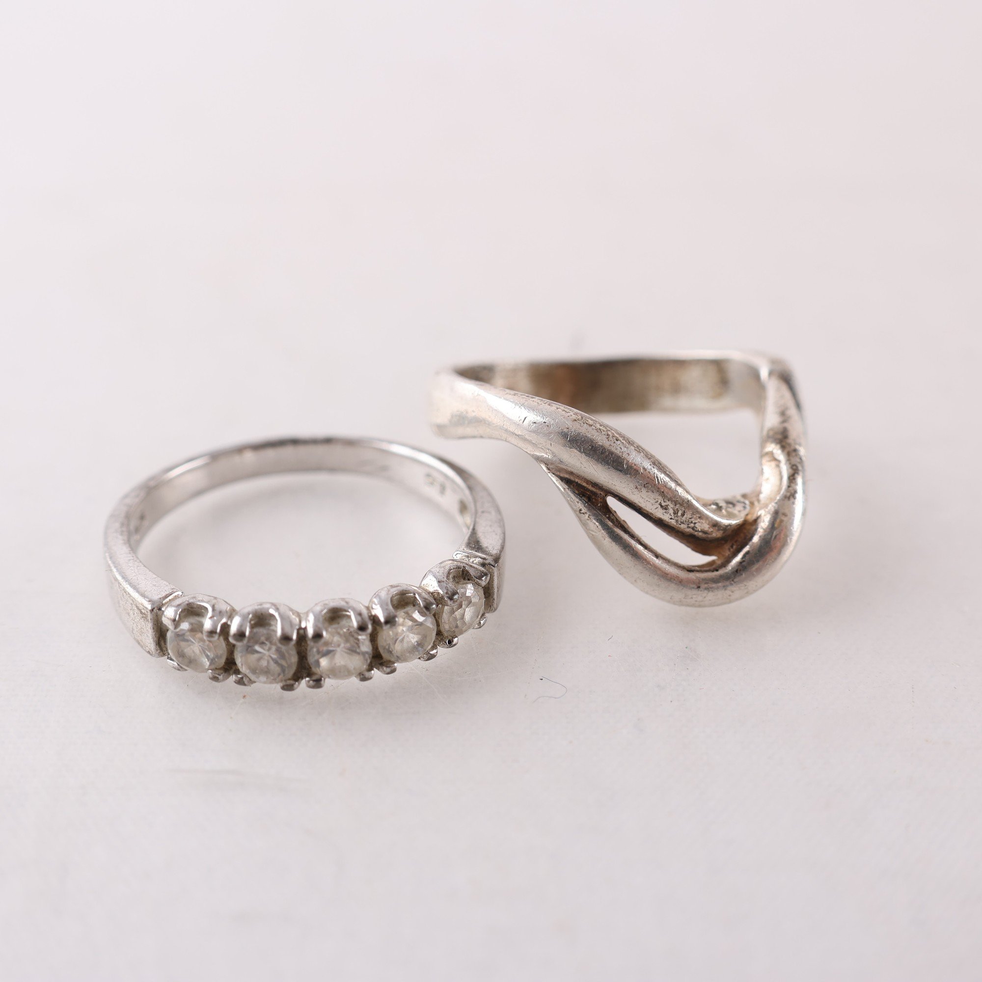 Silverringar, stenar, brv: 7.3g