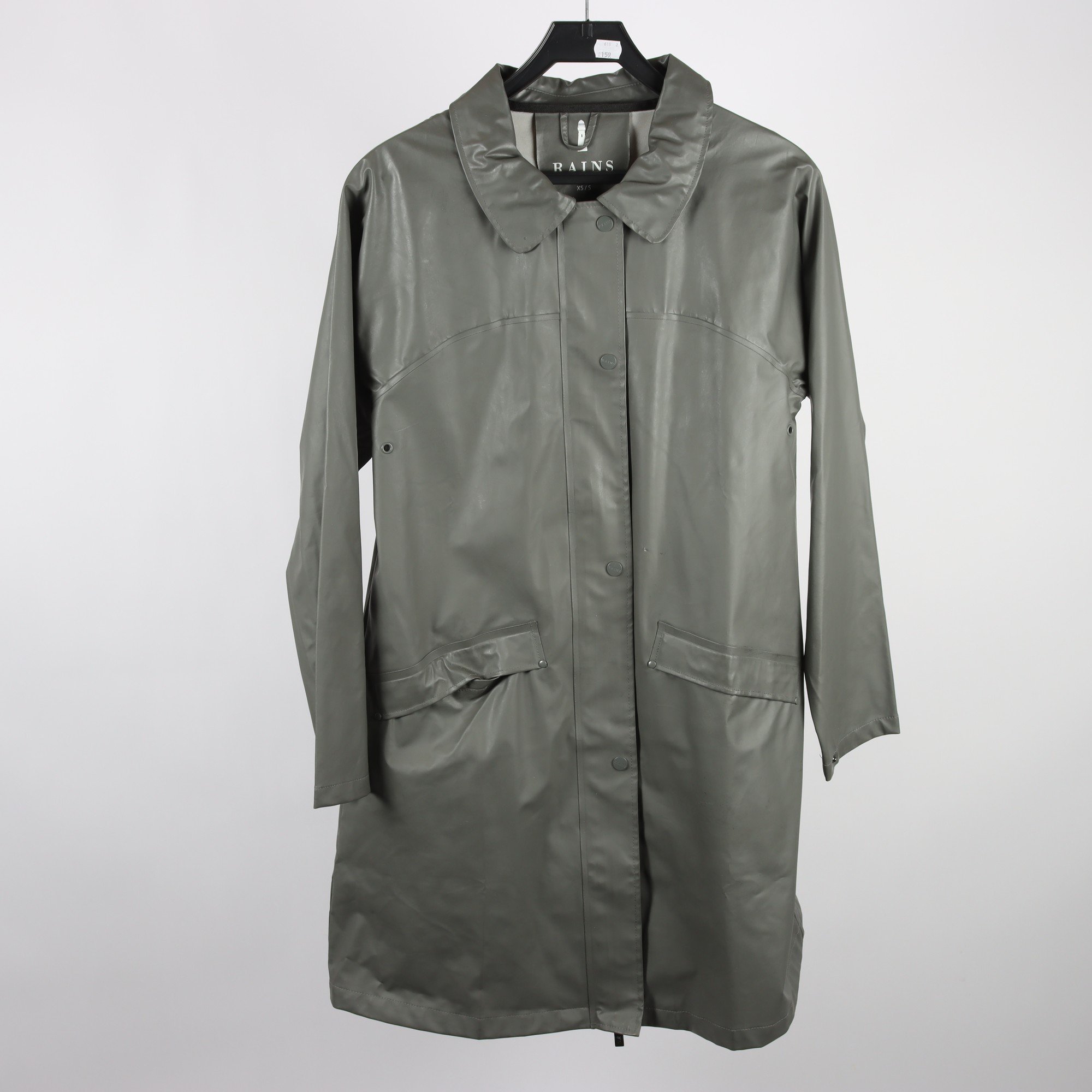 Regnkappa, Rains, grå, stl. XS/S