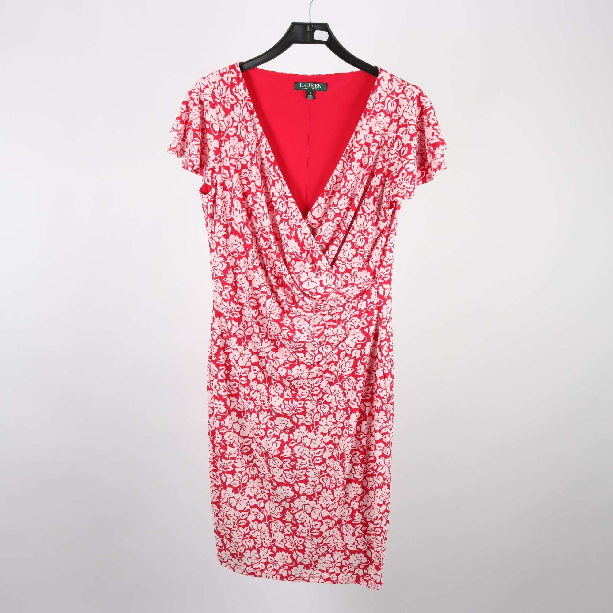 Klänning, Ralph Lauren, röd, vit, stl. 8 (M)