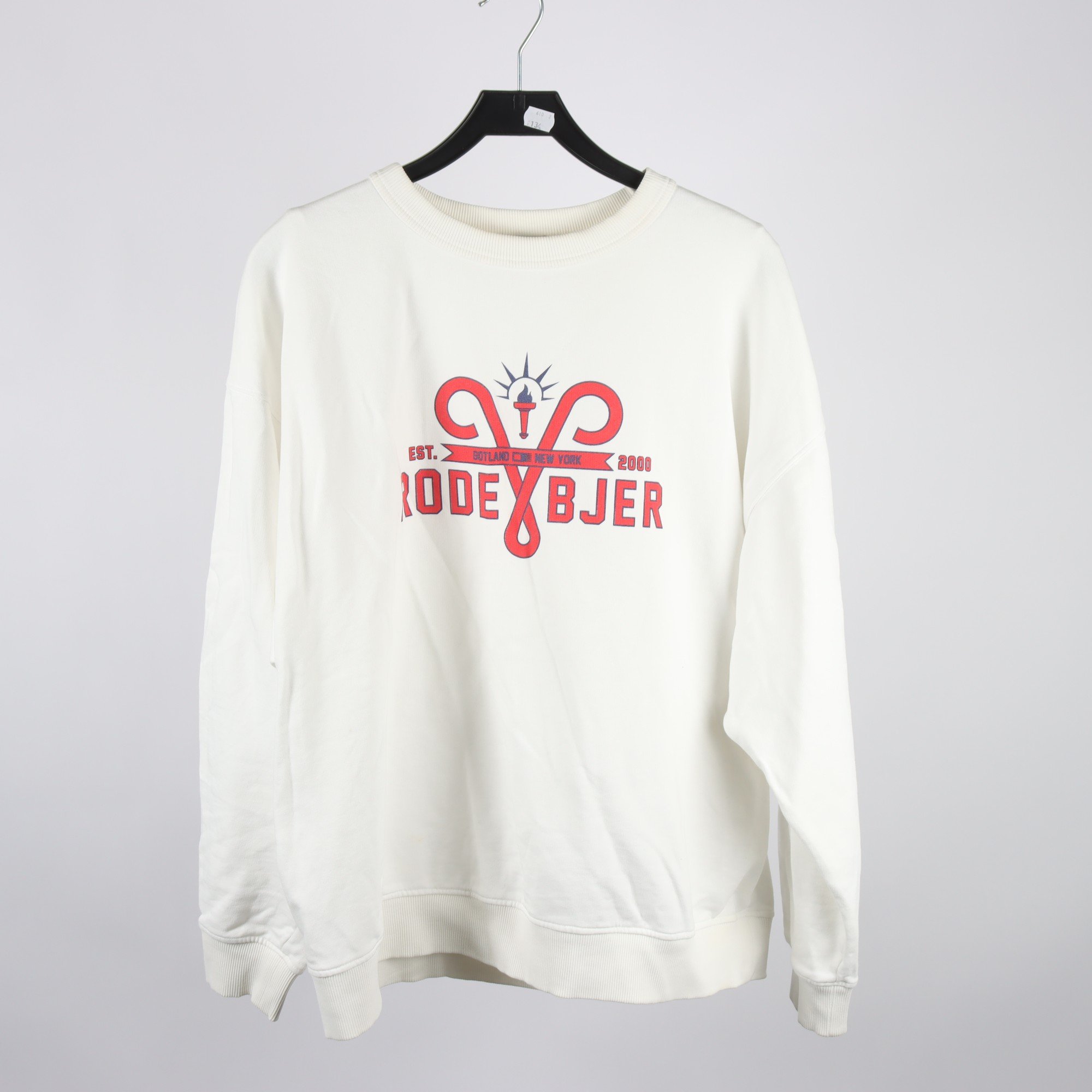 Sweatshirt, Rodebjer, vit, stl. L