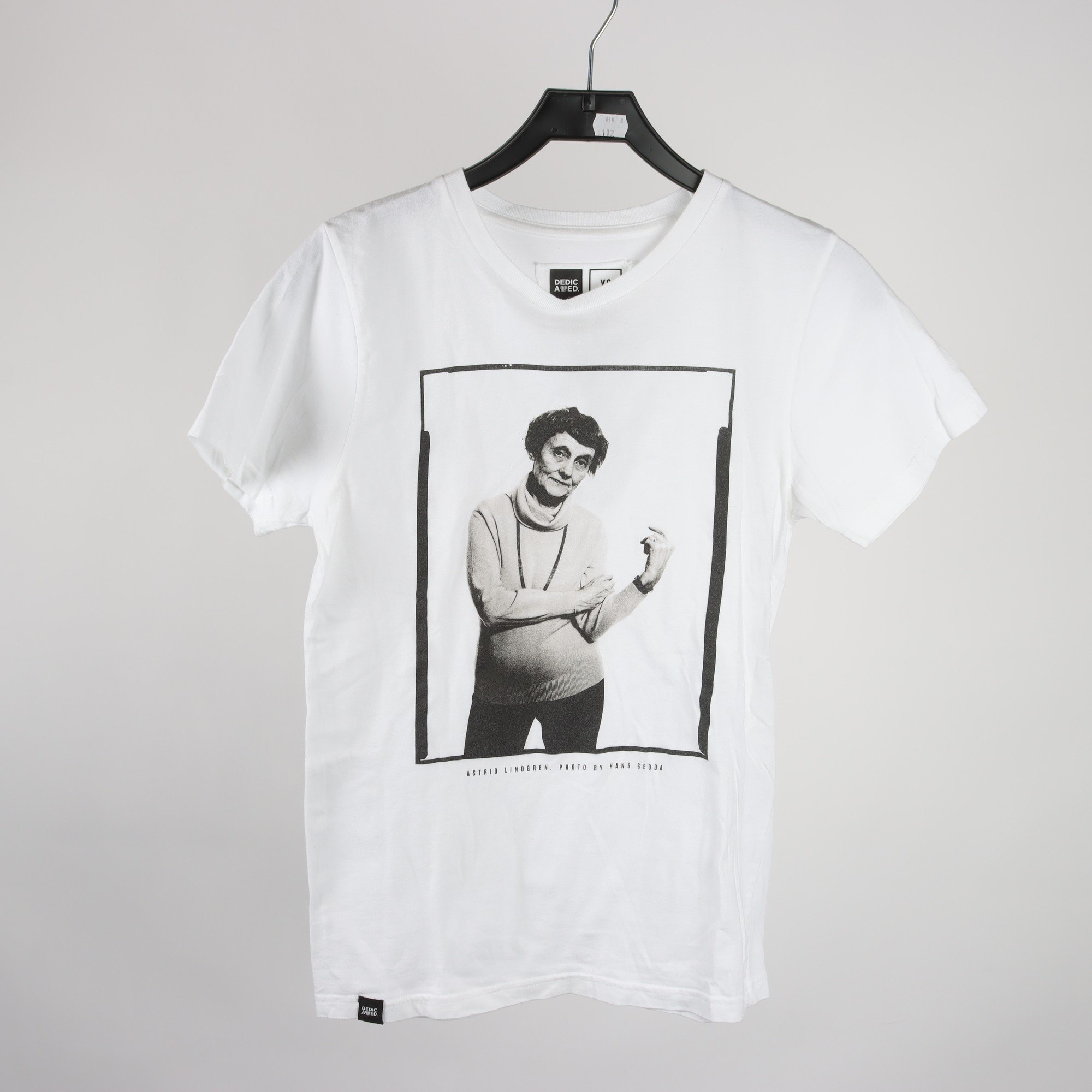 T-shirt, Dedicated, Astrid Lindgren, vit, stl. XS