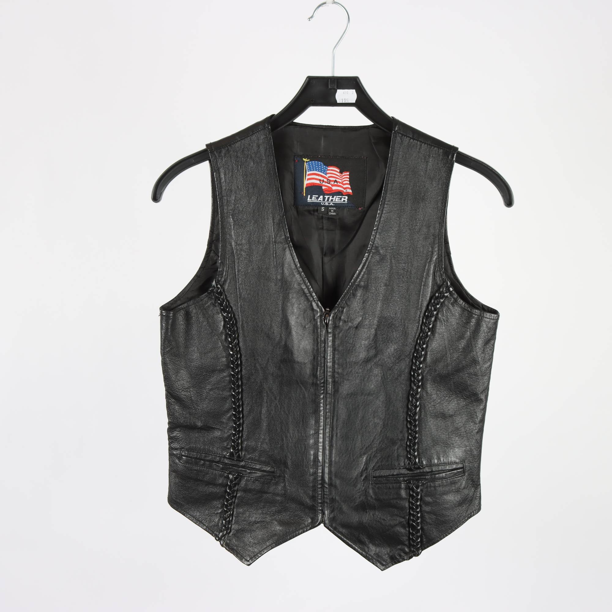 Skinnväst, Okänd, svart, stl. S