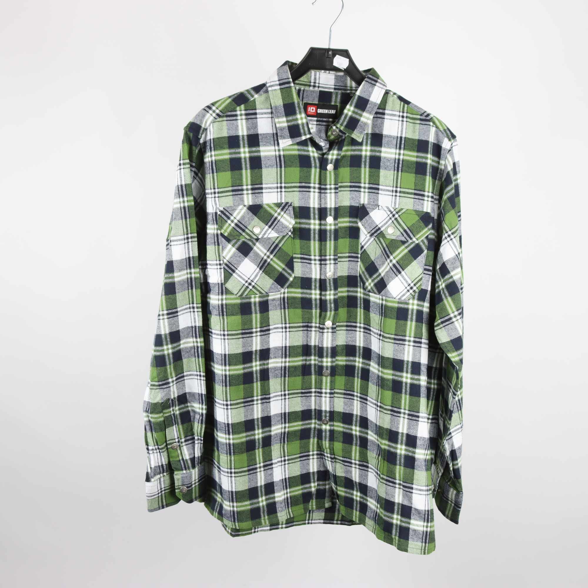 Skjorta, Identity, grön, rutig, stl. 43/44 (XL)